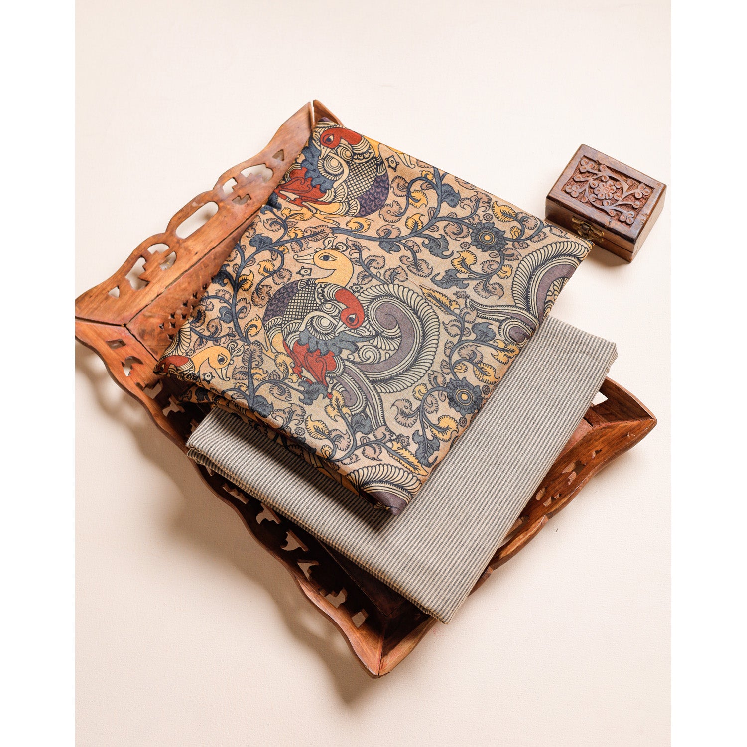 KALAMKARI DOLA SILK MIX & MATCH
