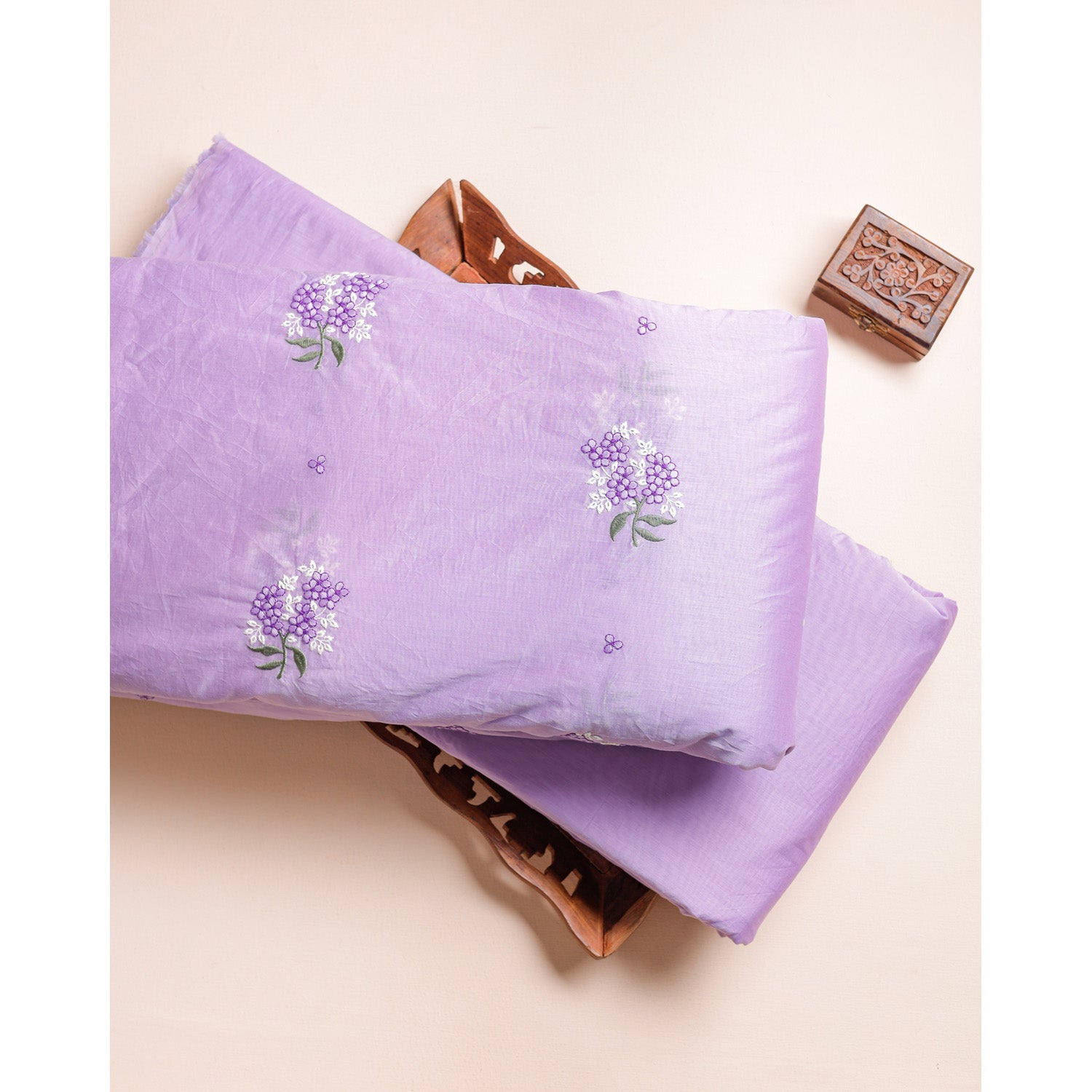 CHANDERI EMBROIDERED & PLAIN FABRICS
