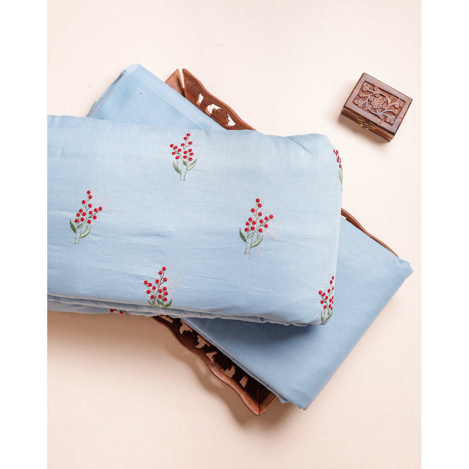 CHANDERI EMBROIDERED & PLAIN FABRICS