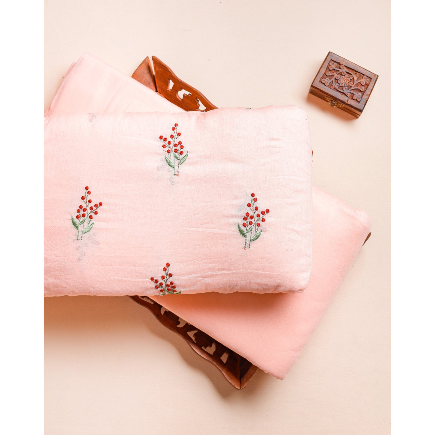 CHANDERI EMBROIDERED & PLAIN FABRICS