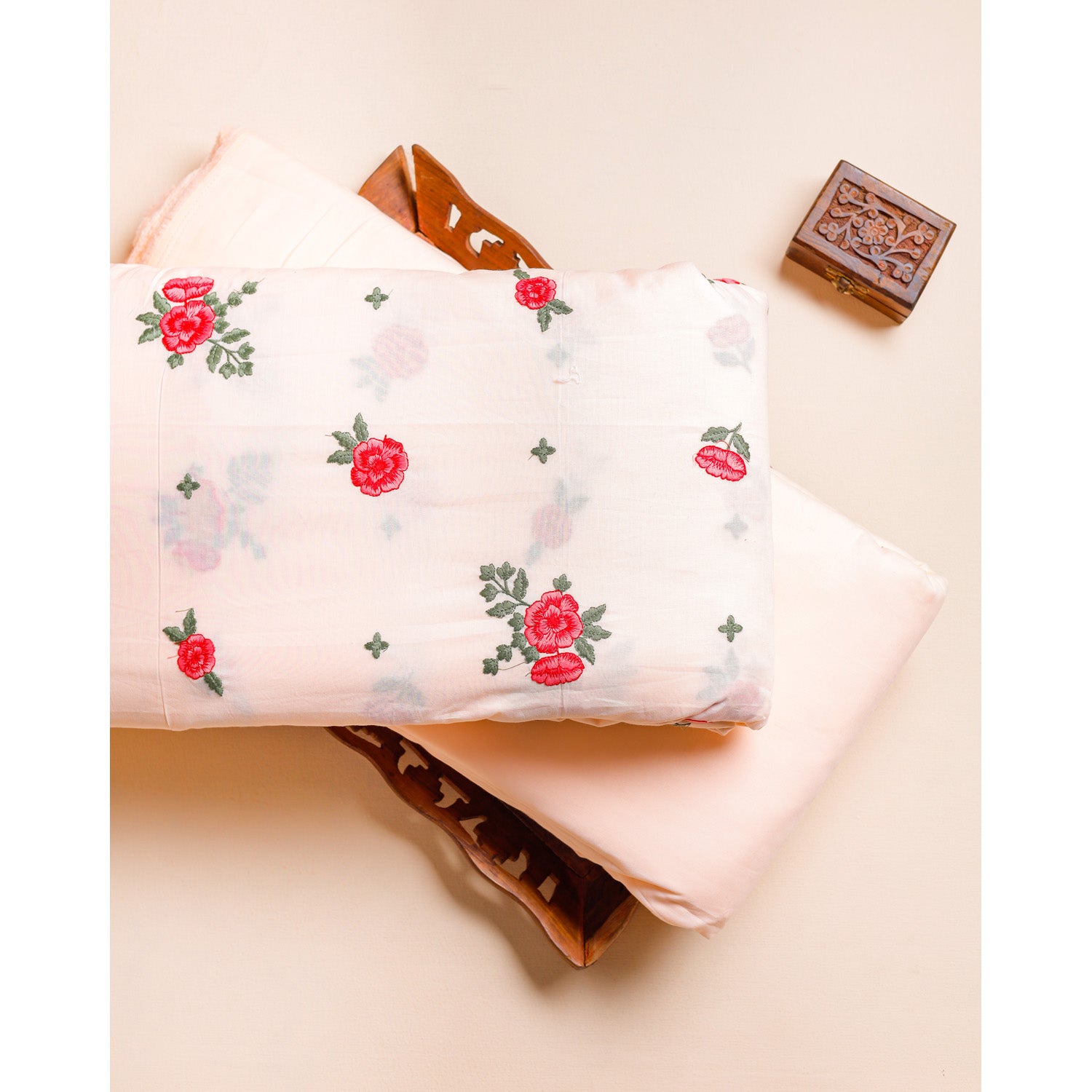 CHANDERI EMBROIDERED & PLAIN FABRICS