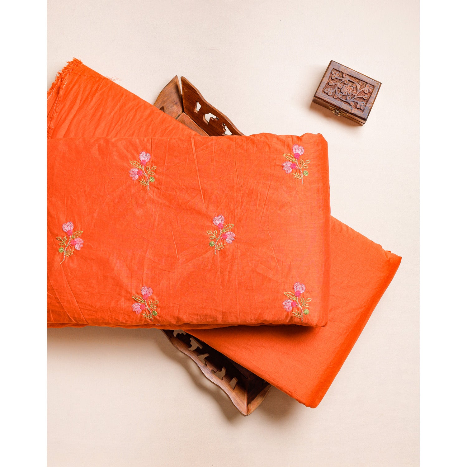 CHANDERI EMBROIDERED & PLAIN FABRICS