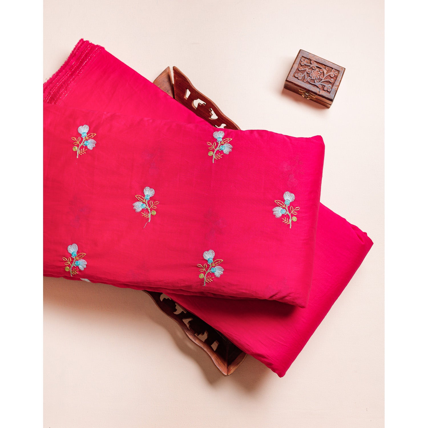 CHANDERI EMBROIDERED & PLAIN FABRICS