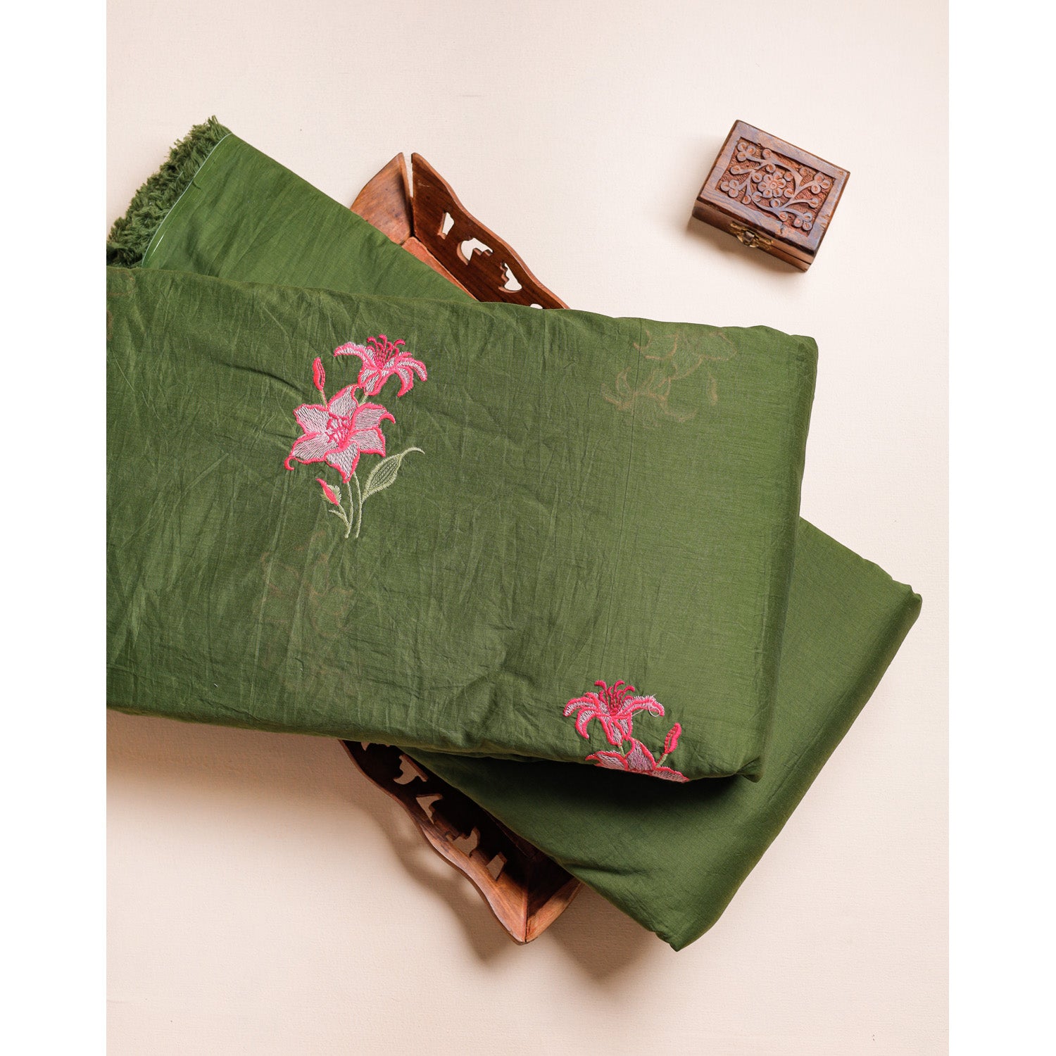 CHANDERI EMBROIDERED & PLAIN FABRICS