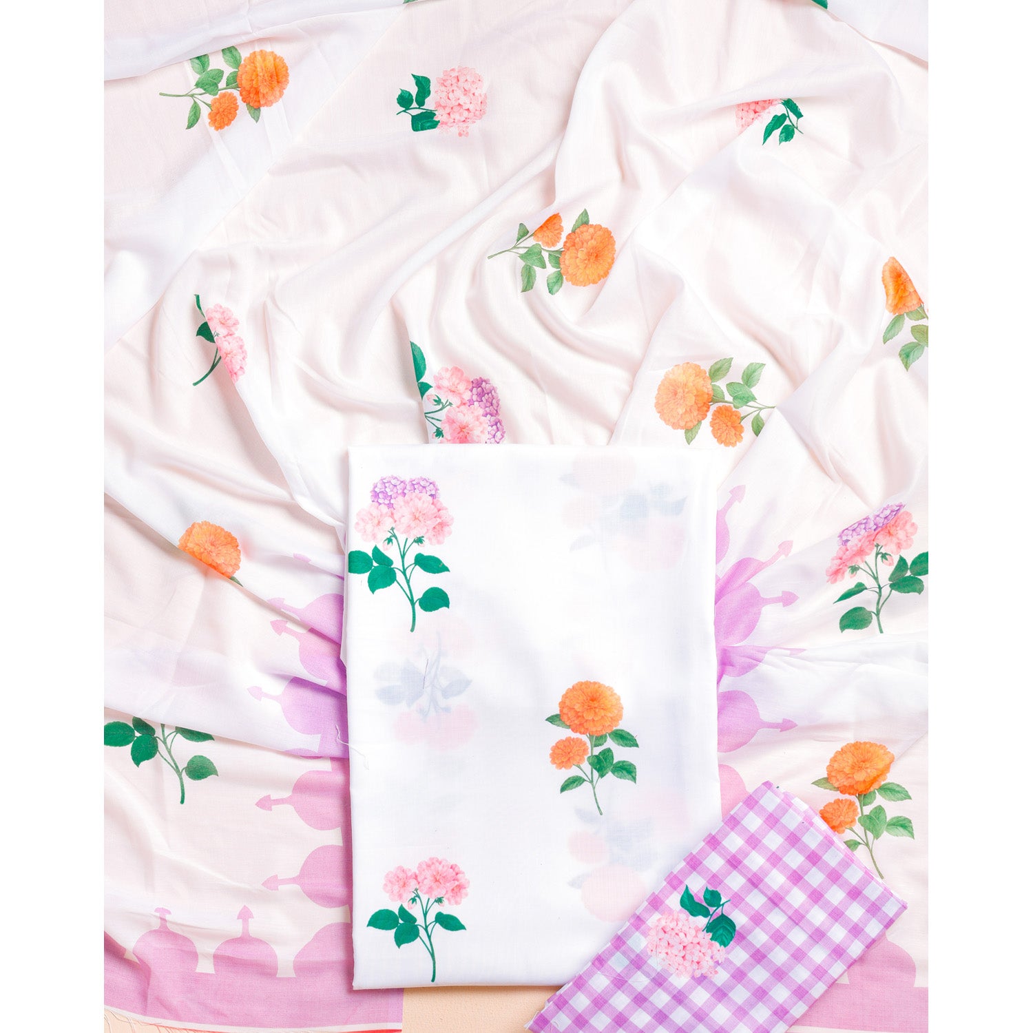 COTTON MUL PRINTED SUIT SET