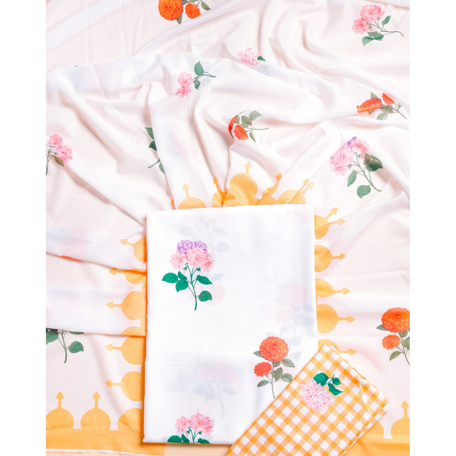 COTTON MUL PRINTED SUIT SET
