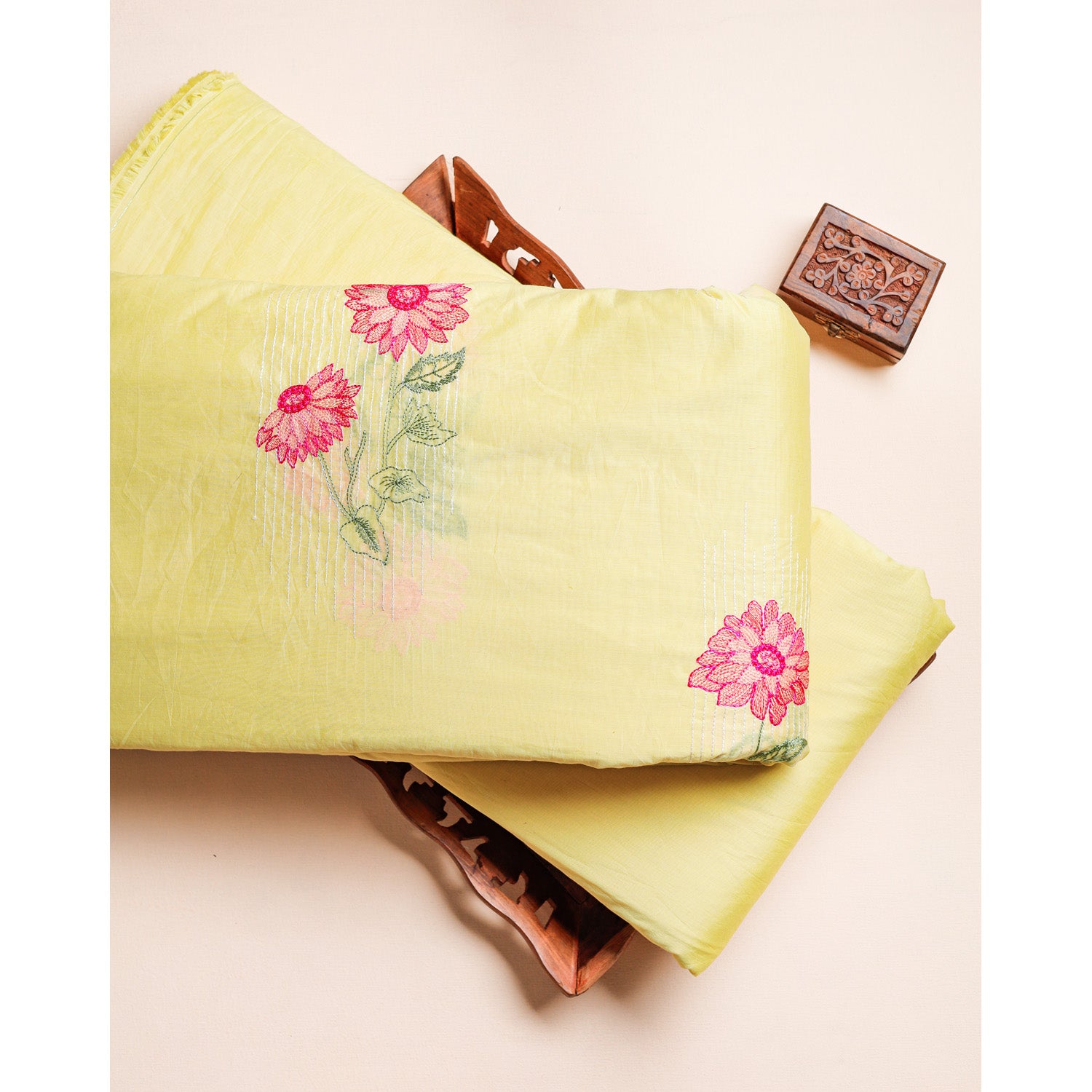 CHANDERI EMBROIDERED & PLAIN FABRICS