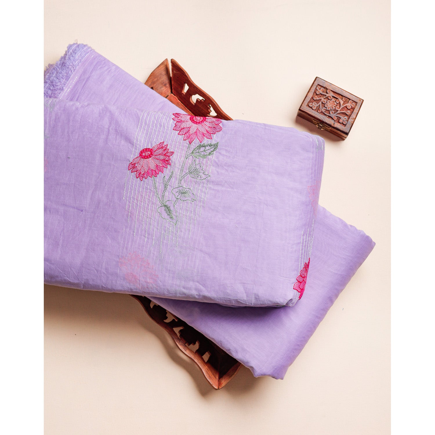 CHANDERI EMBROIDERED & PLAIN FABRICS