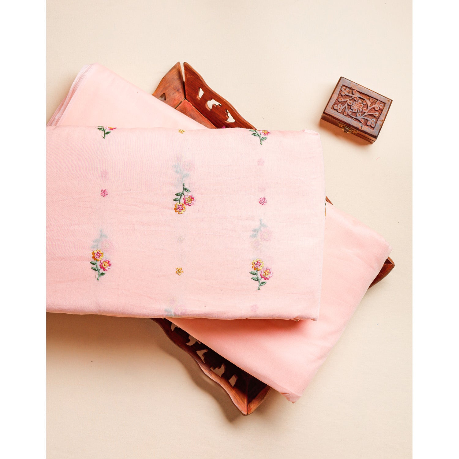 CHANDERI EMBROIDERED & PLAIN FABRICS