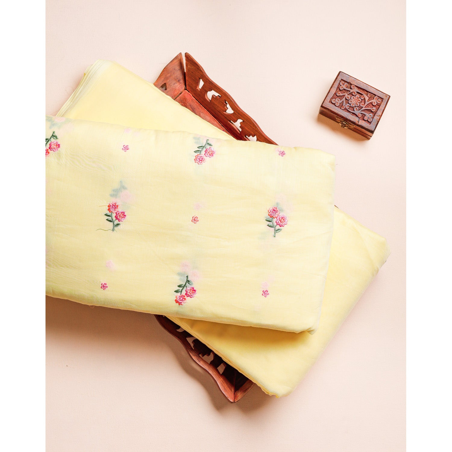 CHANDERI EMBROIDERED & PLAIN FABRICS