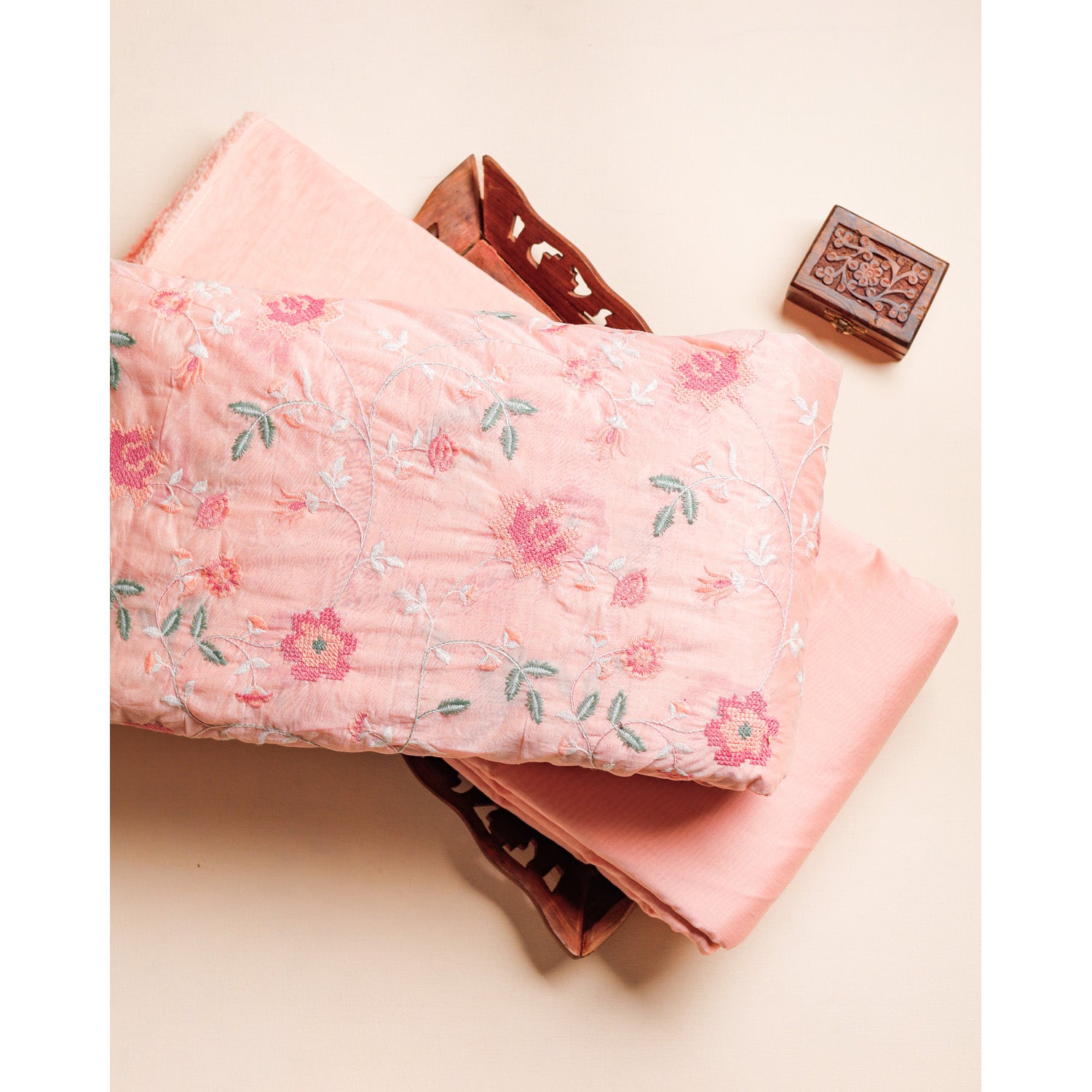 CHANDERI EMBROIDERED & PLAIN FABRICS