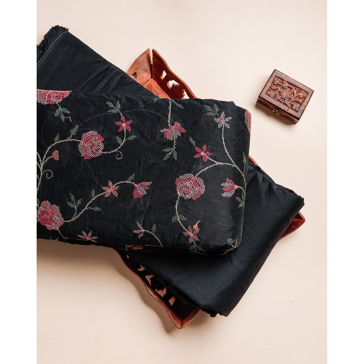 CHANDERI EMBROIDERED & PLAIN FABRICS