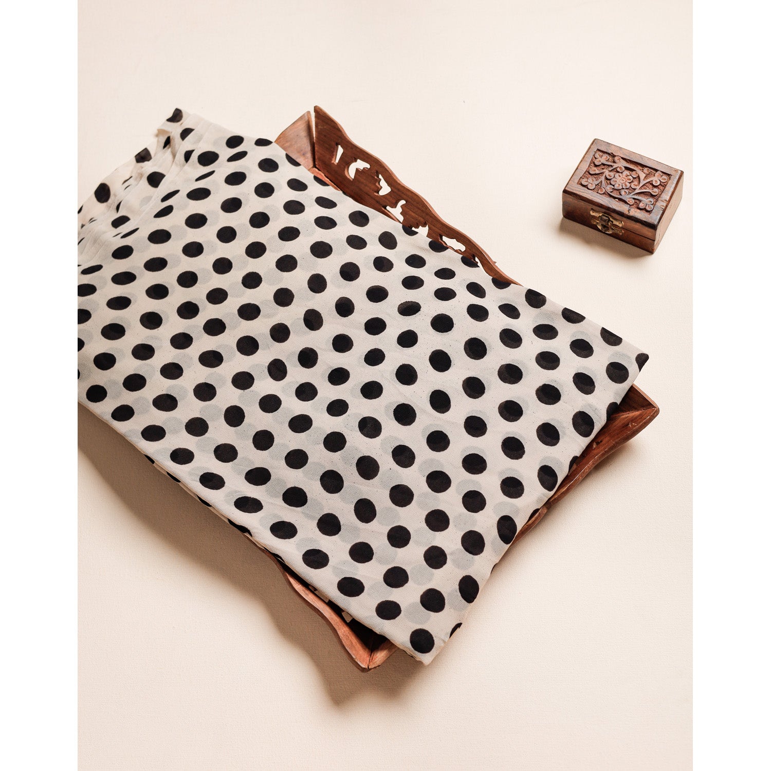 PURE GEORGETTE BAGRU HANDBLOCK PRINTED FABRIC