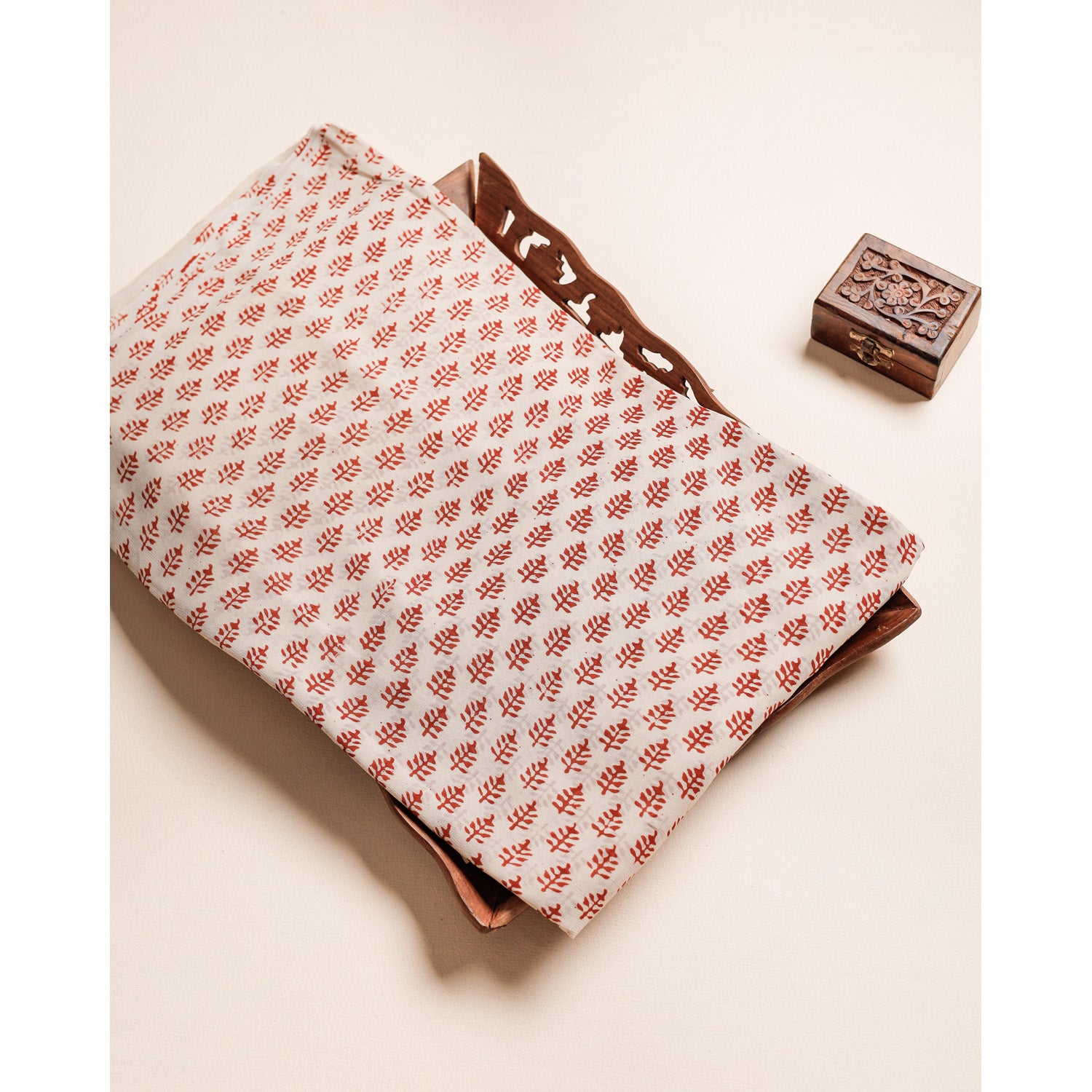 PURE GEORGETTE BAGRU HANDBLOCK PRINTED FABRIC