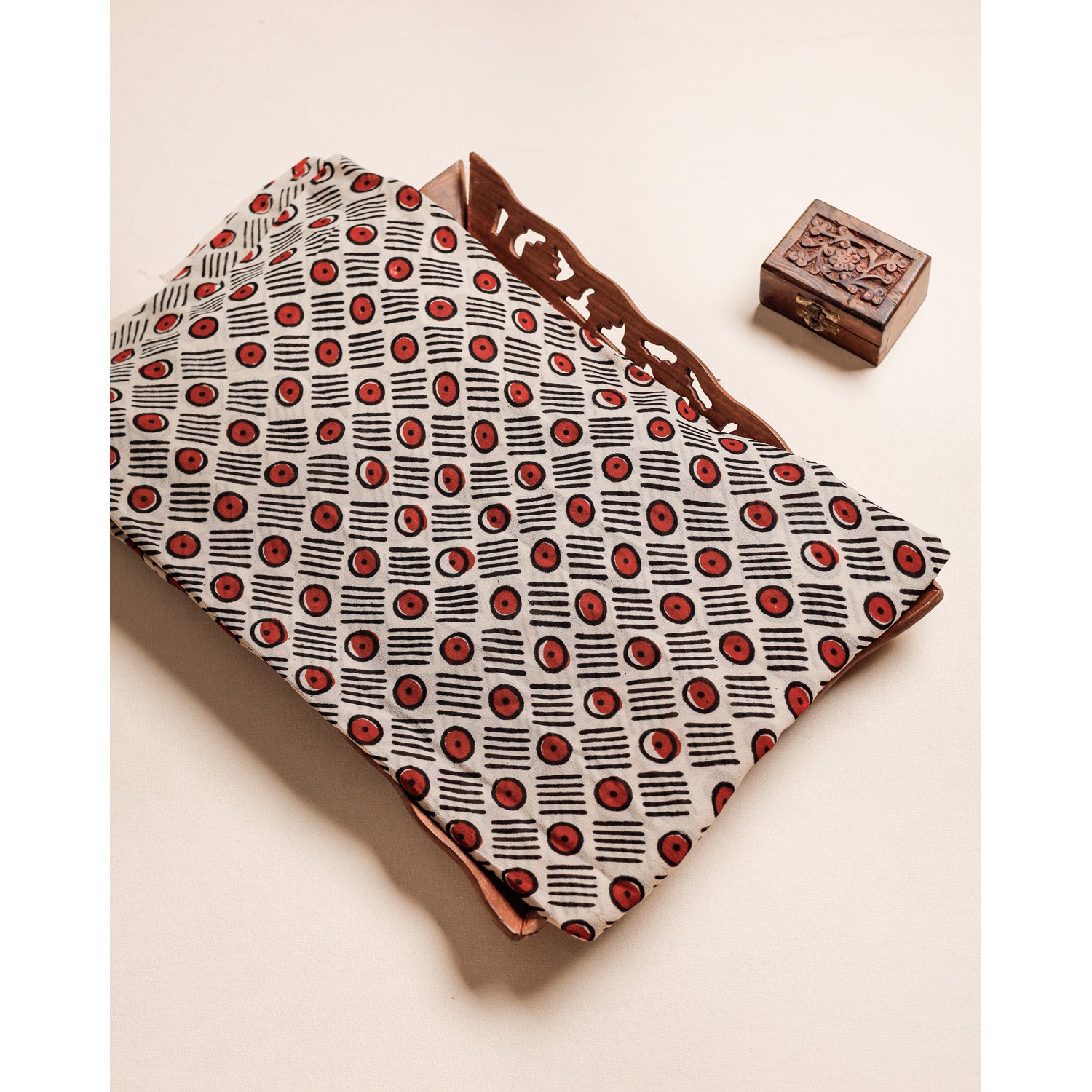 PURE GEORGETTE BAGRU HANDBLOCK PRINTED FABRIC