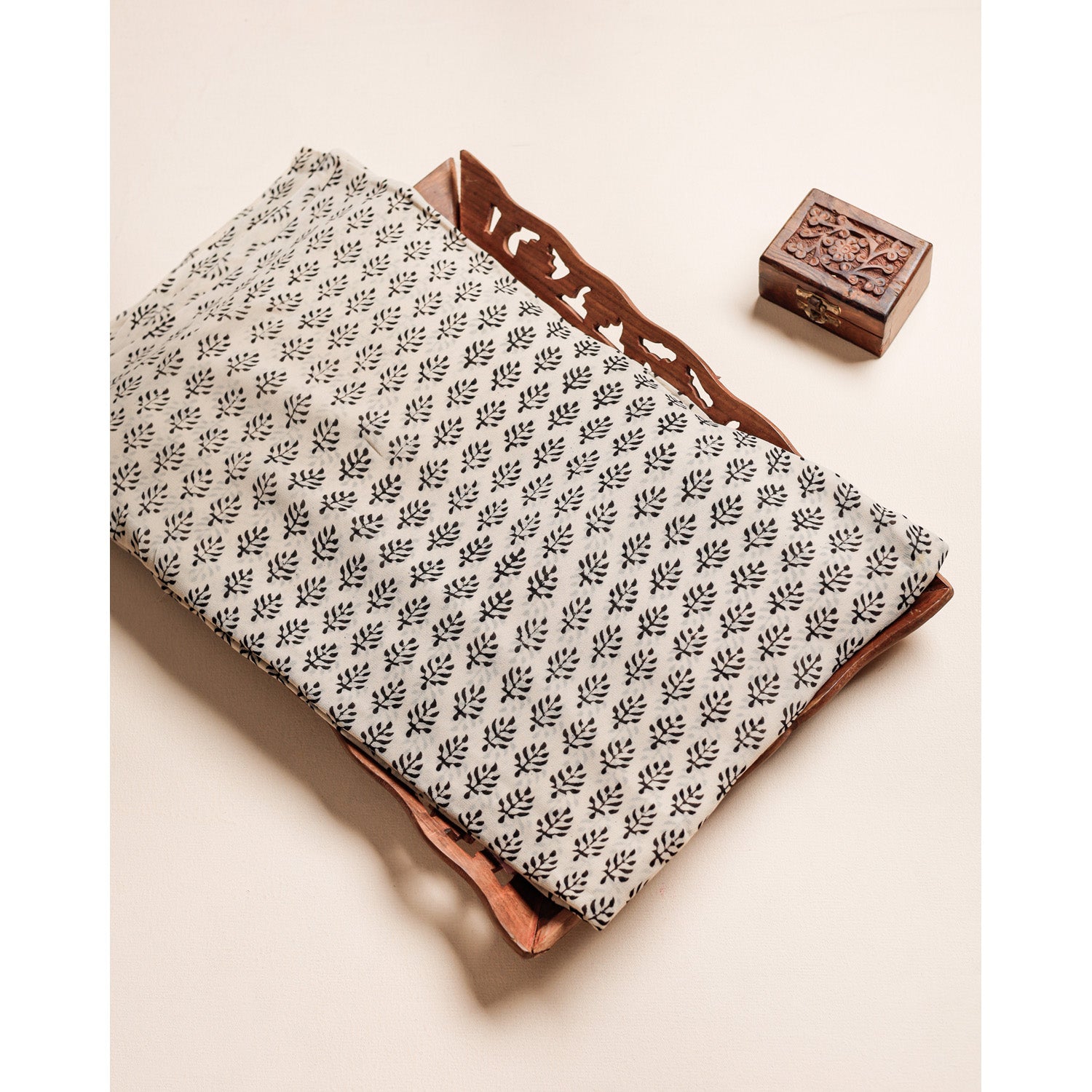 PURE GEORGETTE BAGRU HANDBLOCK PRINTED FABRIC