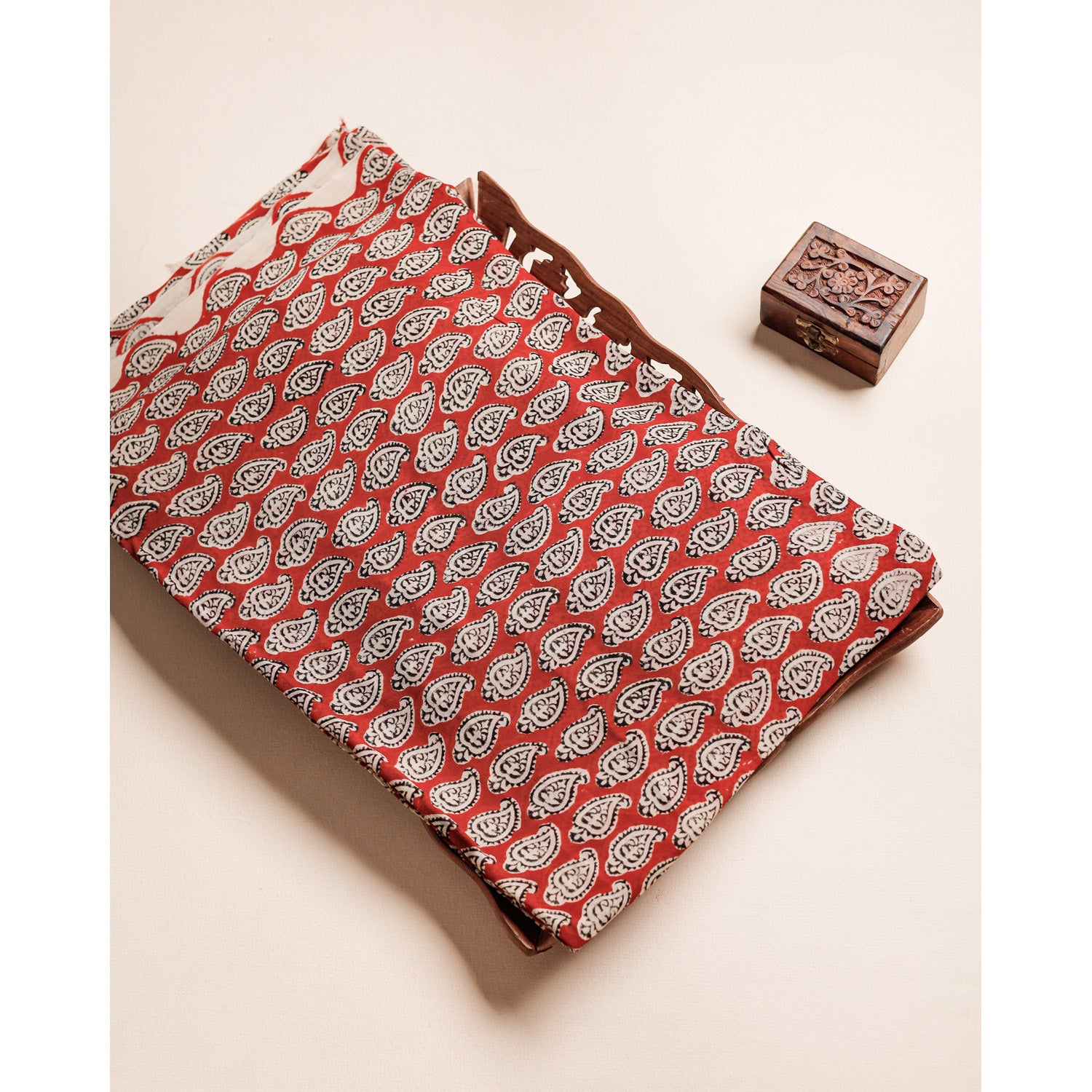 PURE GEORGETTE BAGRU HANDBLOCK PRINTED FABRIC