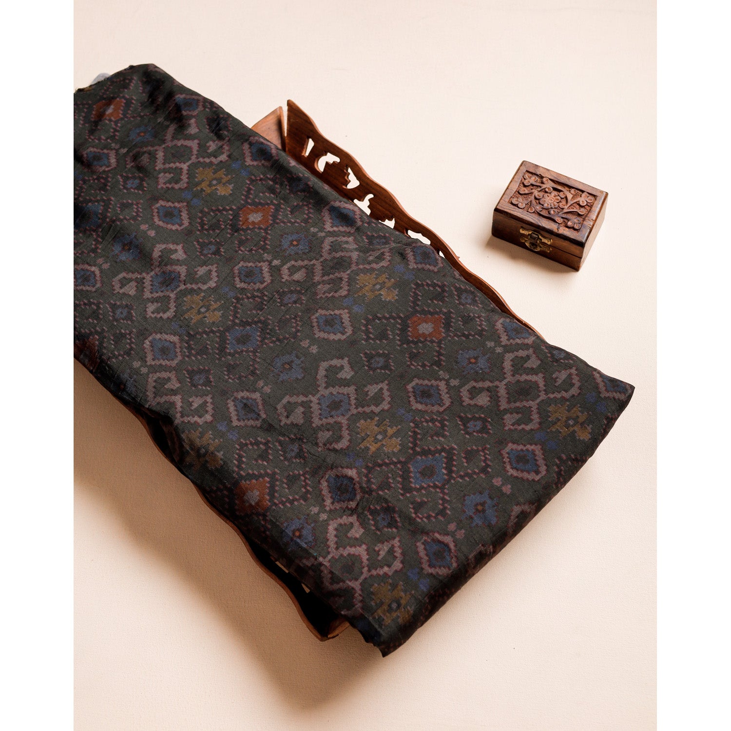 SOFT SILK PRINTED IKAT FABRIC