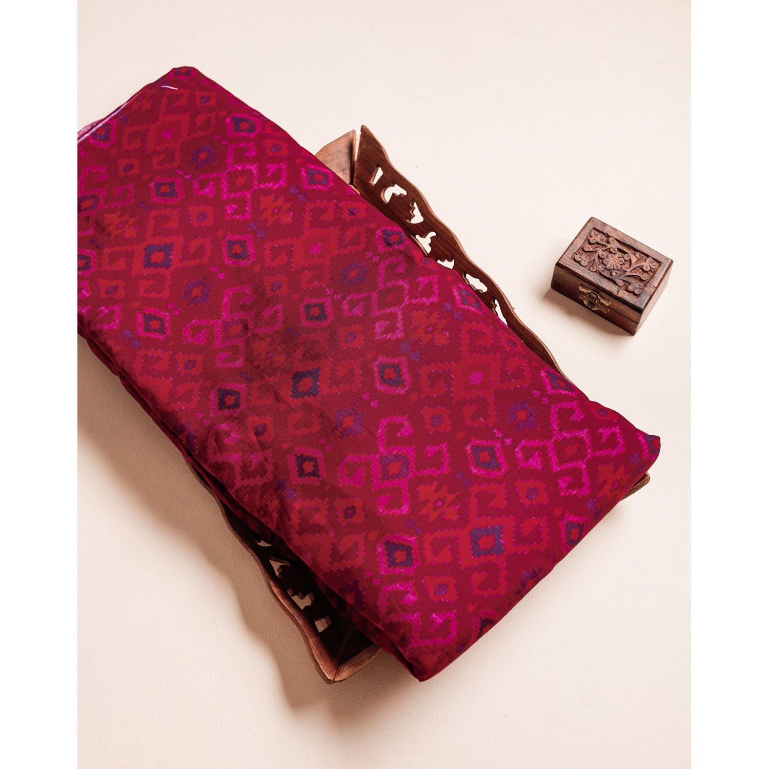 SOFT SILK PRINTED IKAT FABRIC