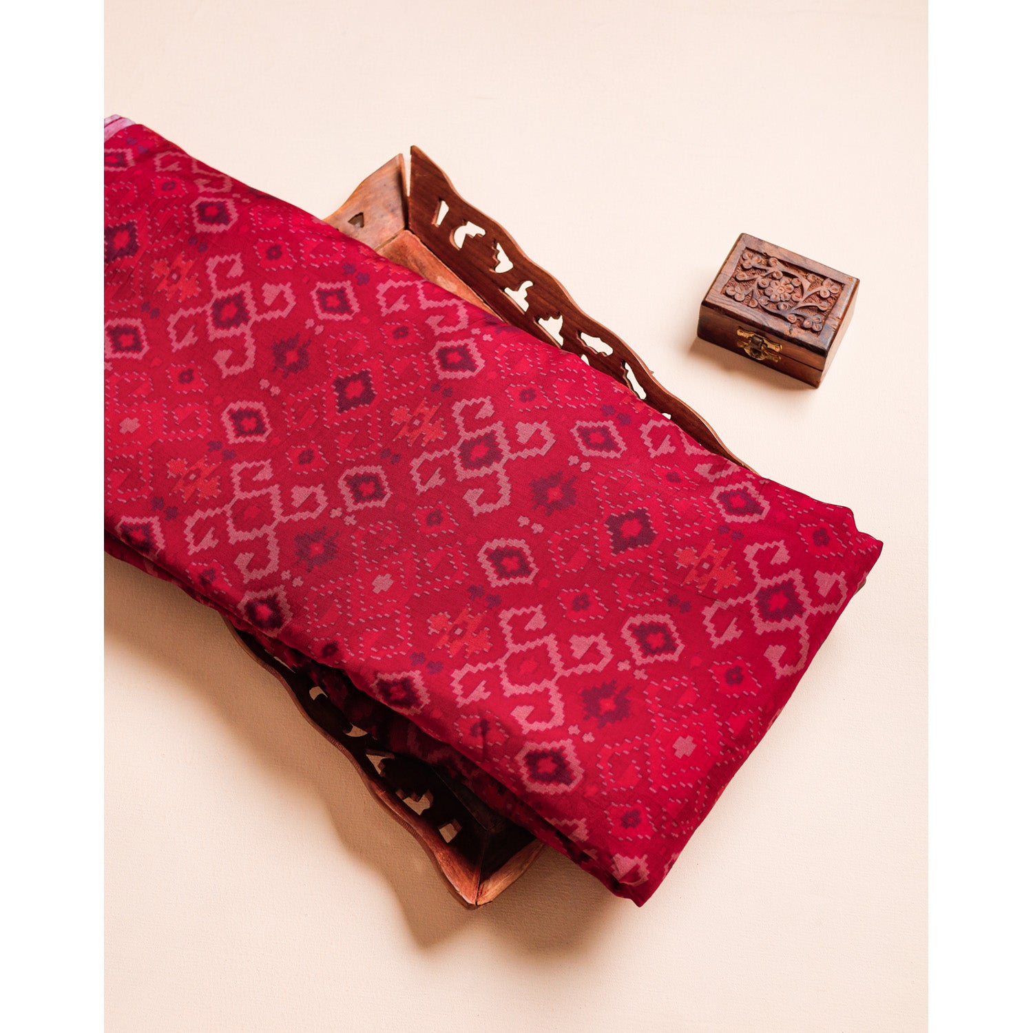 SOFT SILK PRINTED IKAT FABRIC