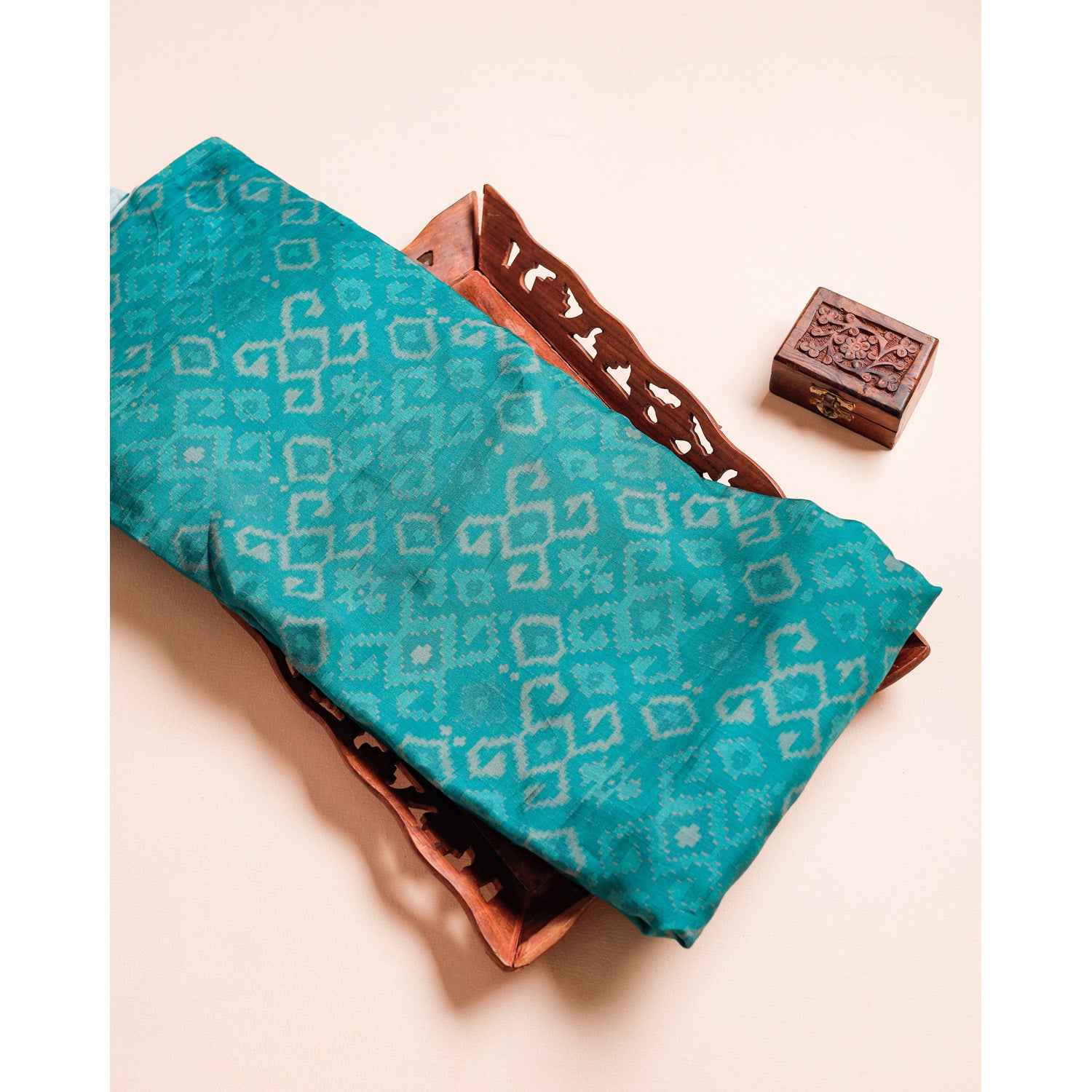 SOFT SILK PRINTED IKAT FABRIC
