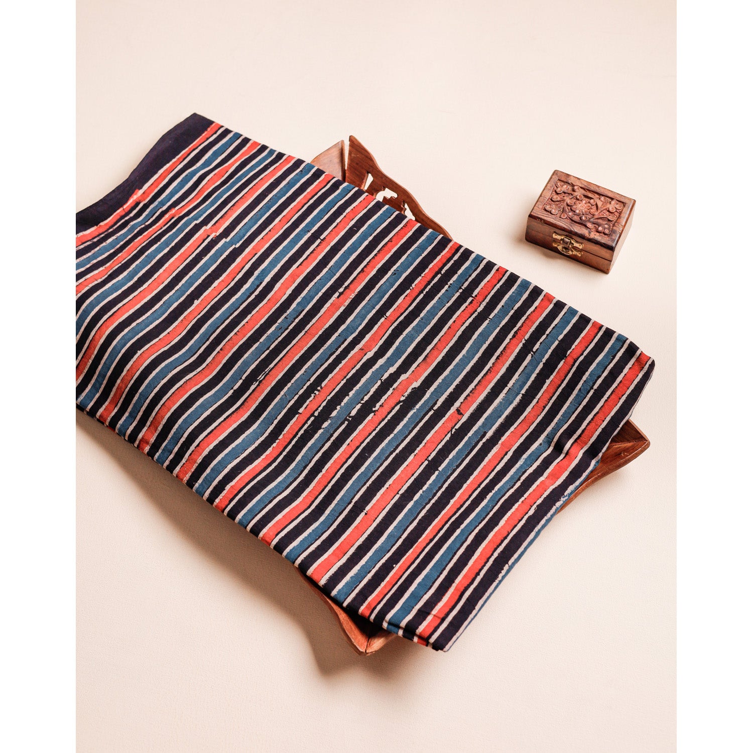 PURE COTTON BLOCK PRINTED AJRAKH FABRIC