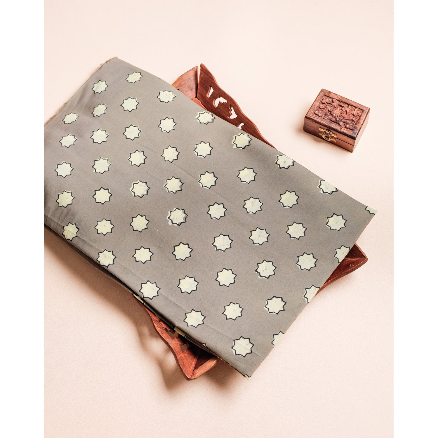 COTTON NATURAL DYE HANDBLOCK PRINTED FABRIC