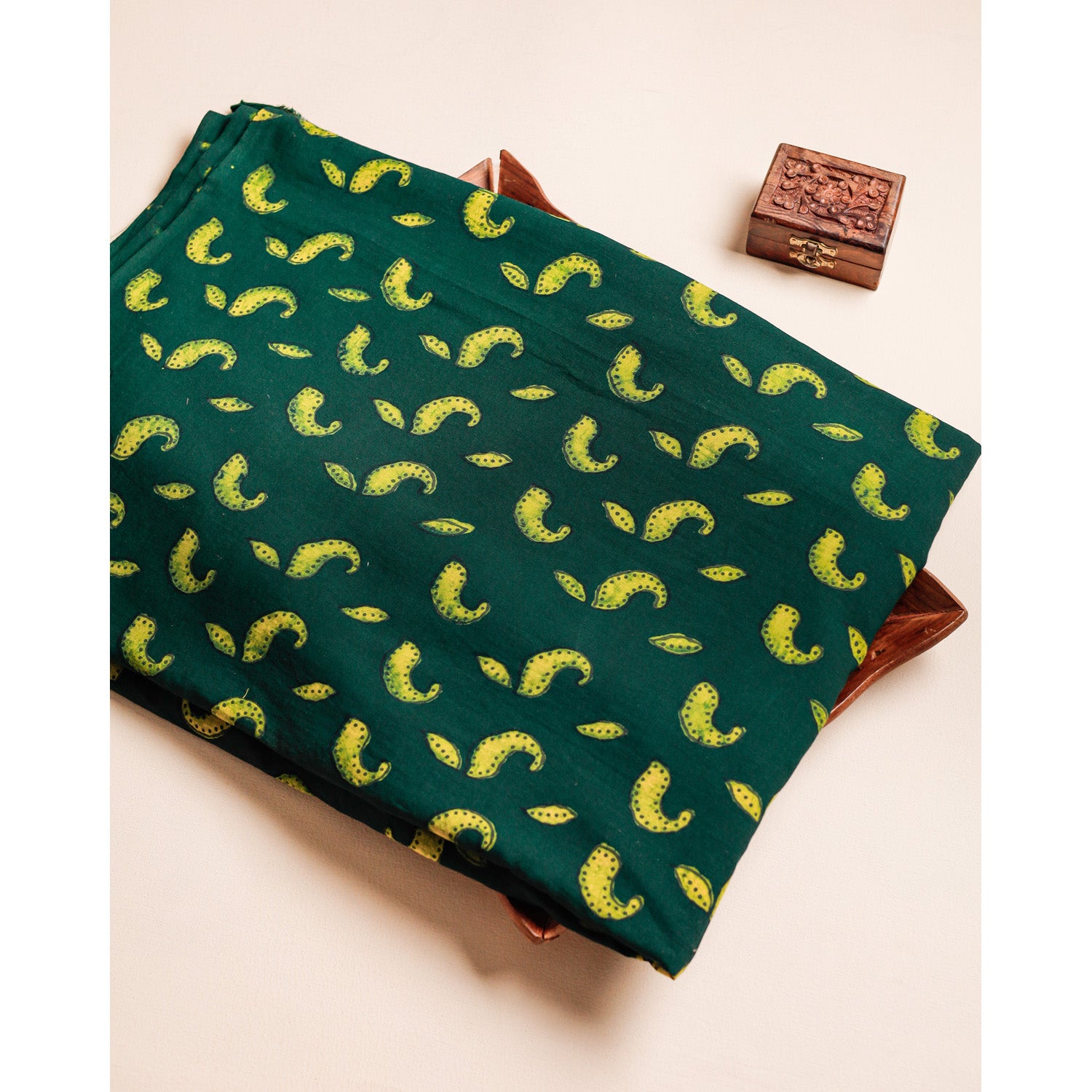 COTTON NATURAL DYE HANDBLOCK PRINTED FABRIC