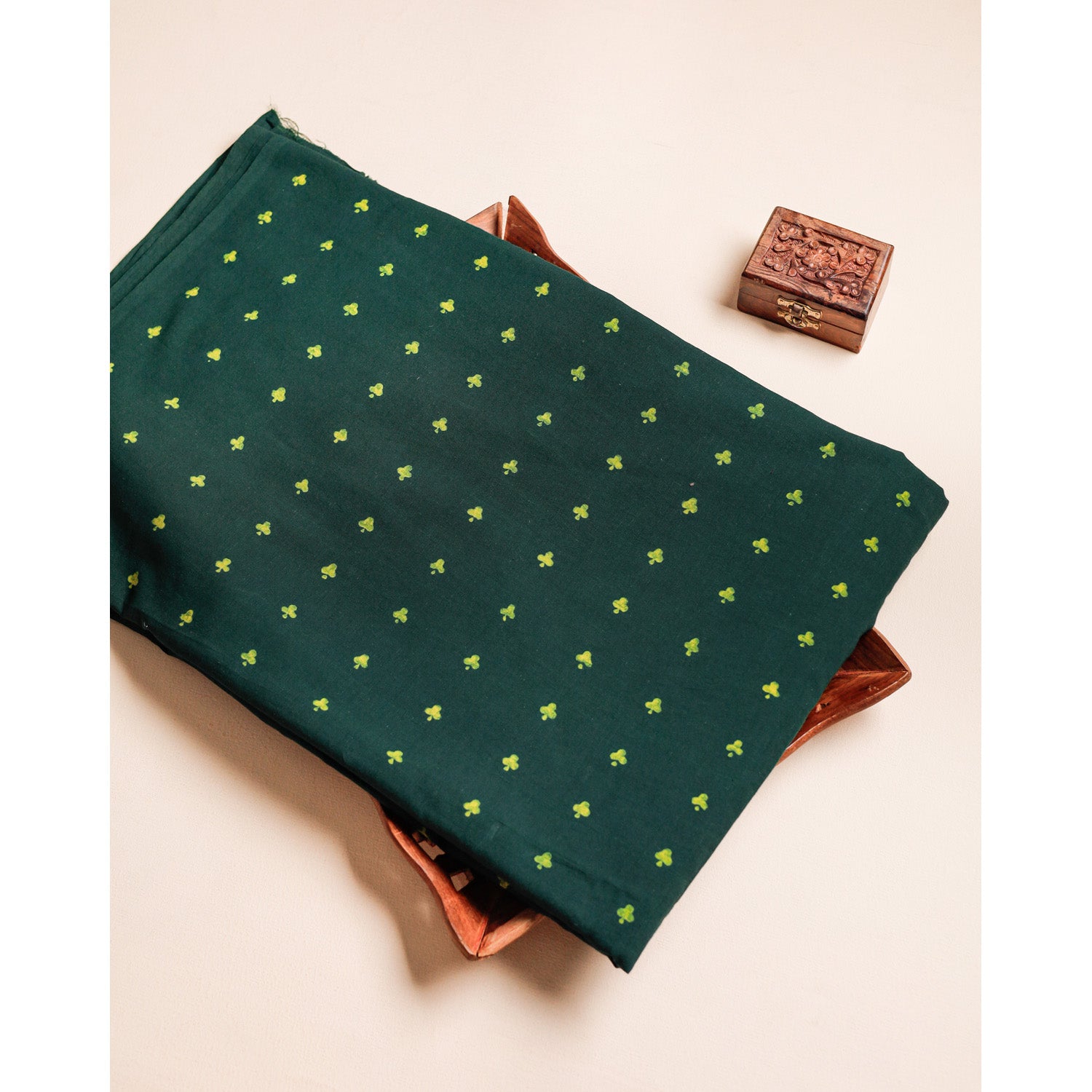 COTTON NATURAL DYE HANDBLOCK PRINTED FABRIC