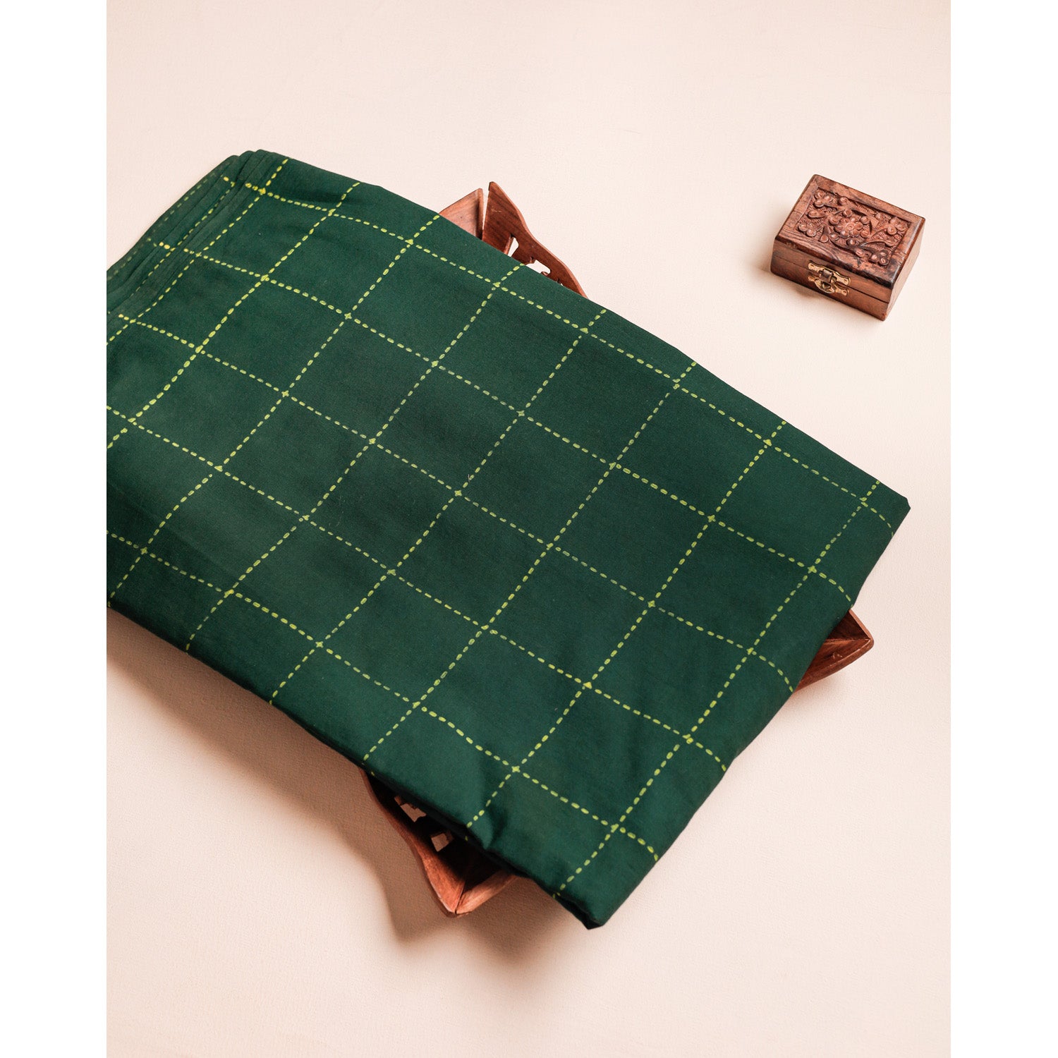 COTTON NATURAL DYE HANDBLOCK PRINTED FABRIC