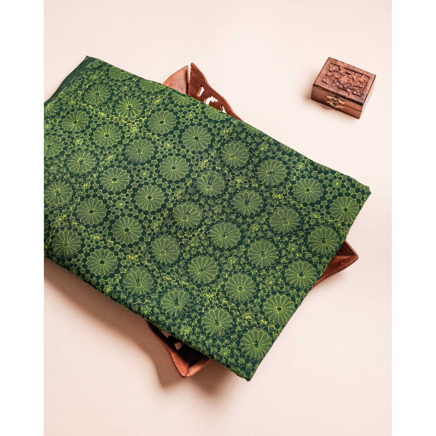 COTTON NATURAL DYE HANDBLOCK PRINTED FABRIC