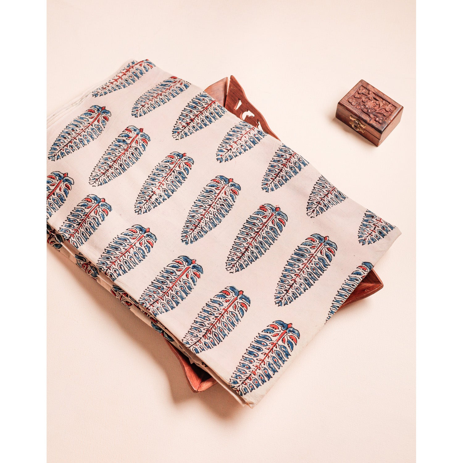 PURE COTTON BLOCK PRINTED AJRAKH FABRIC