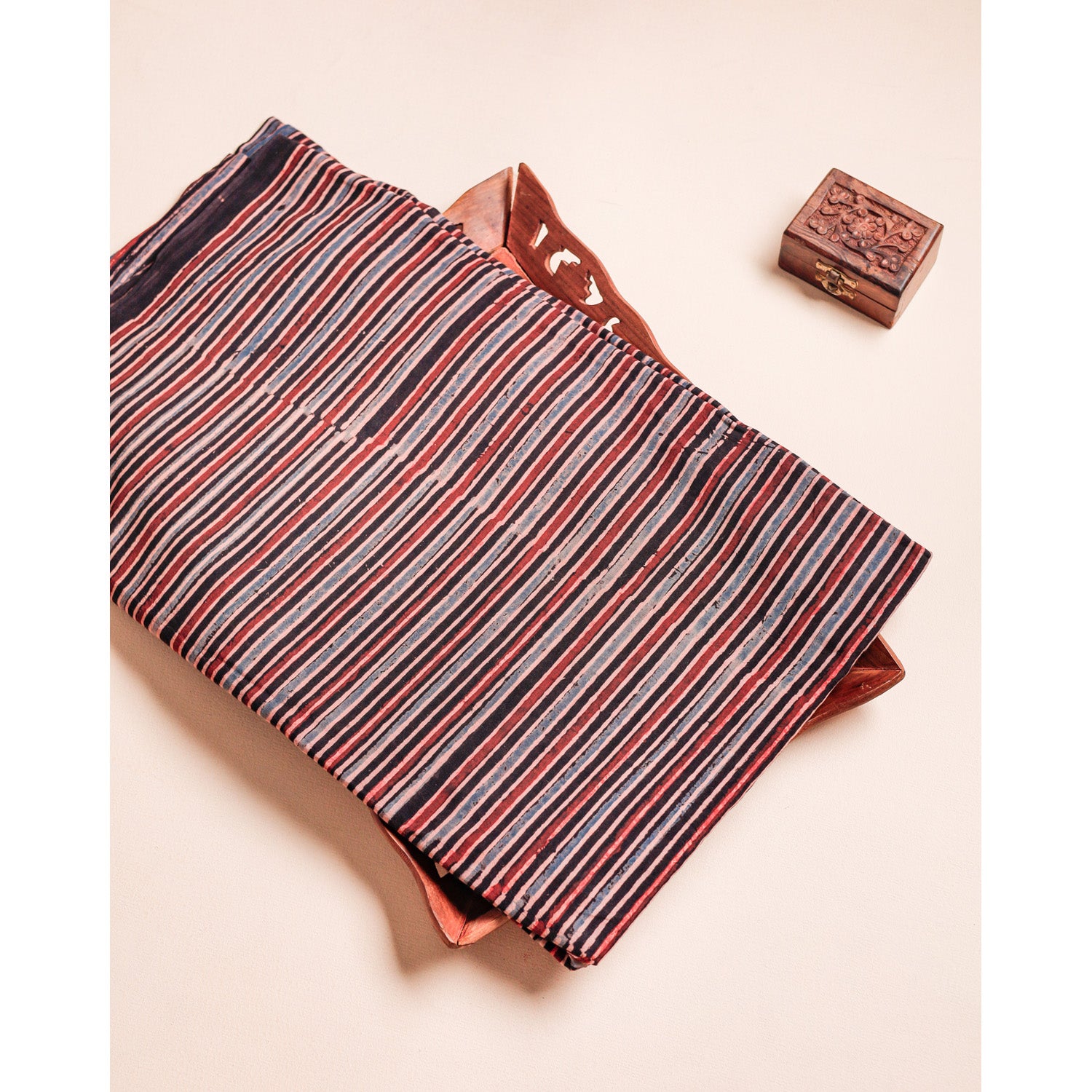 PURE COTTON BLOCK PRINTED AJRAKH FABRIC