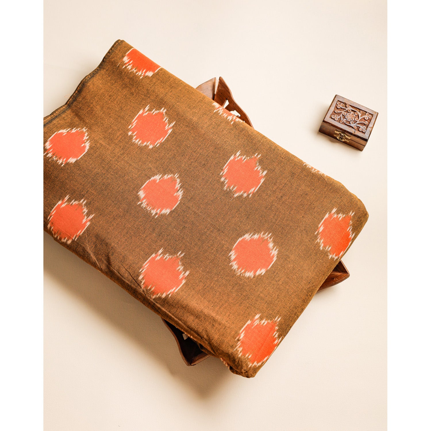 PURE COTTON WOVEN DOUBLE IKAT FABRIC