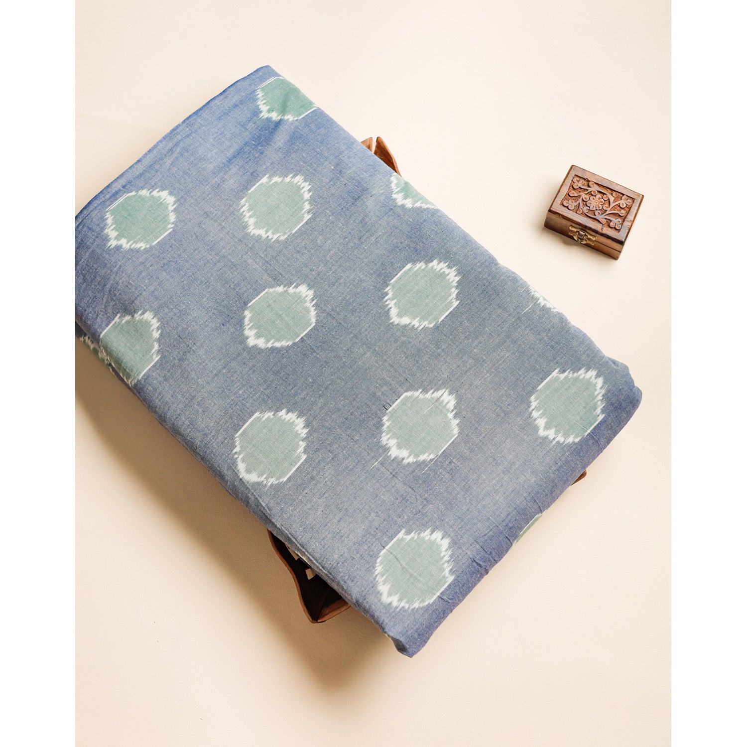 PURE COTTON WOVEN DOUBLE IKAT FABRIC