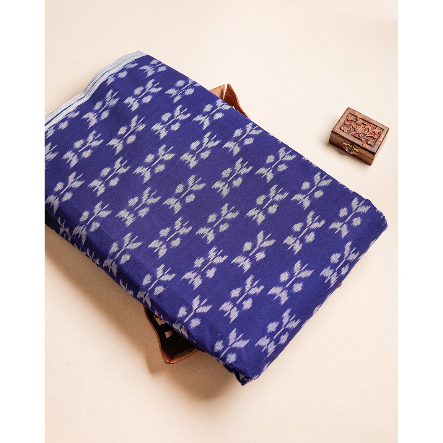PURE COTTON WOVEN DOUBLE IKAT FABRIC