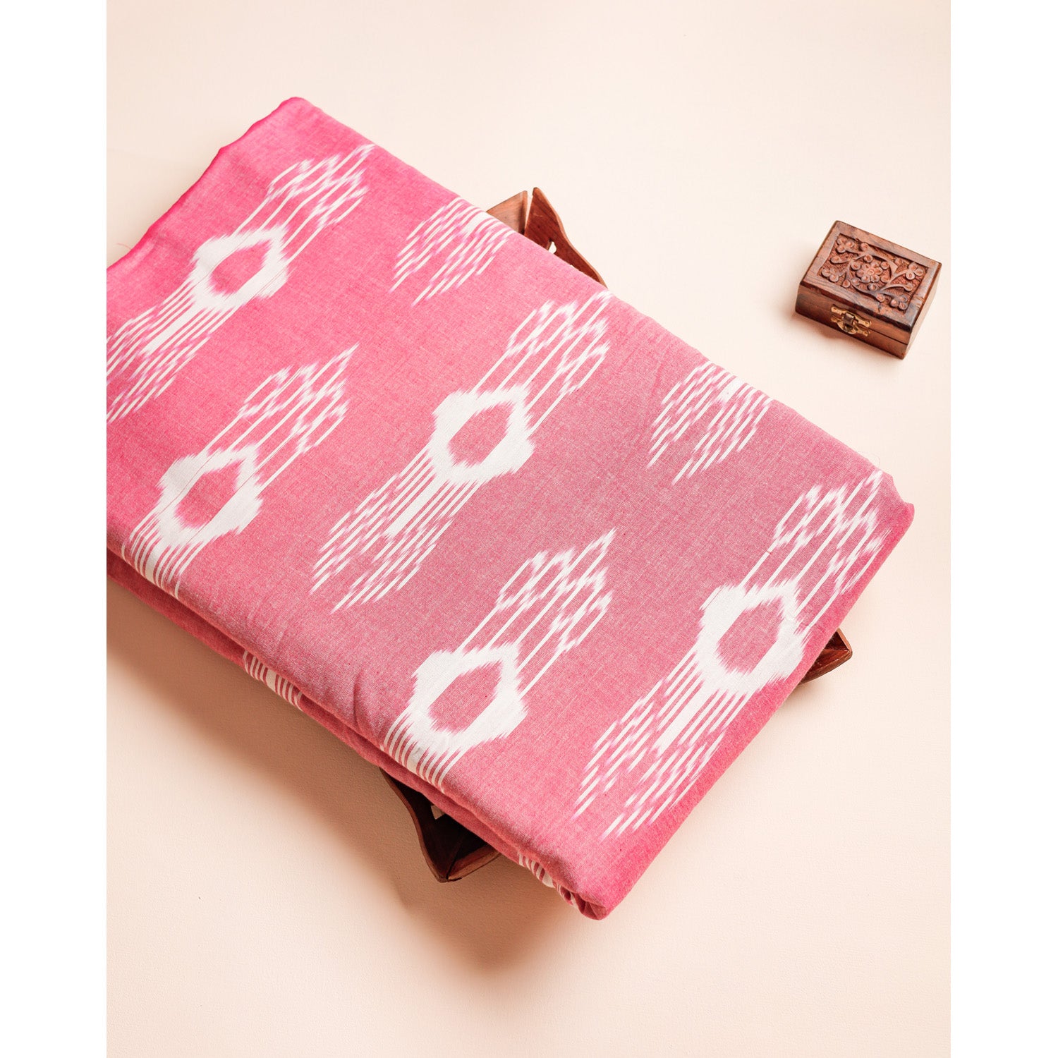 PURE COTTON WOVEN DOUBLE IKAT FABRIC