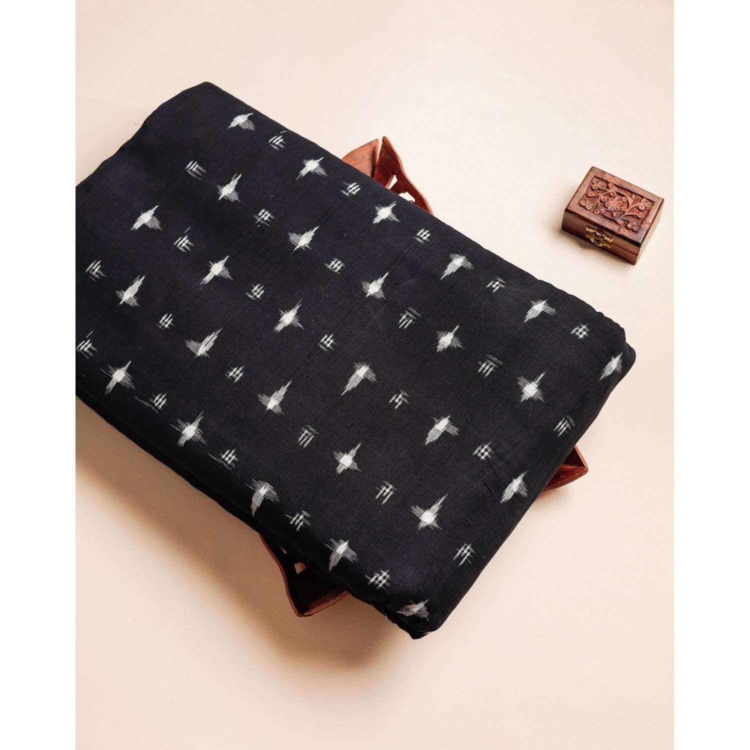 PURE COTTON WOVEN DOUBLE IKAT FABRIC