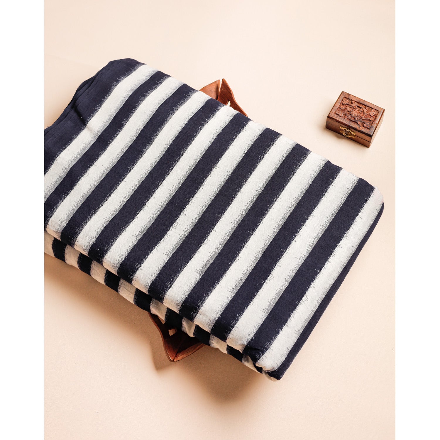 PURE COTTON WOVEN DOUBLE IKAT FABRIC