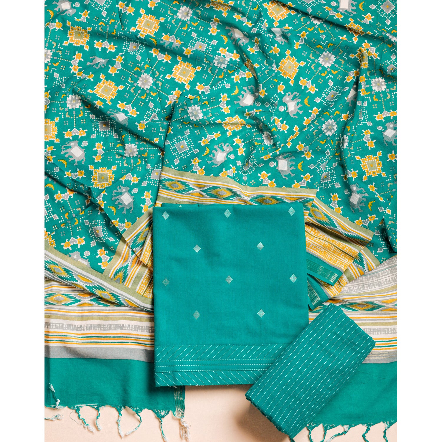 PURE COTTON HANDLOOM SUIT SET