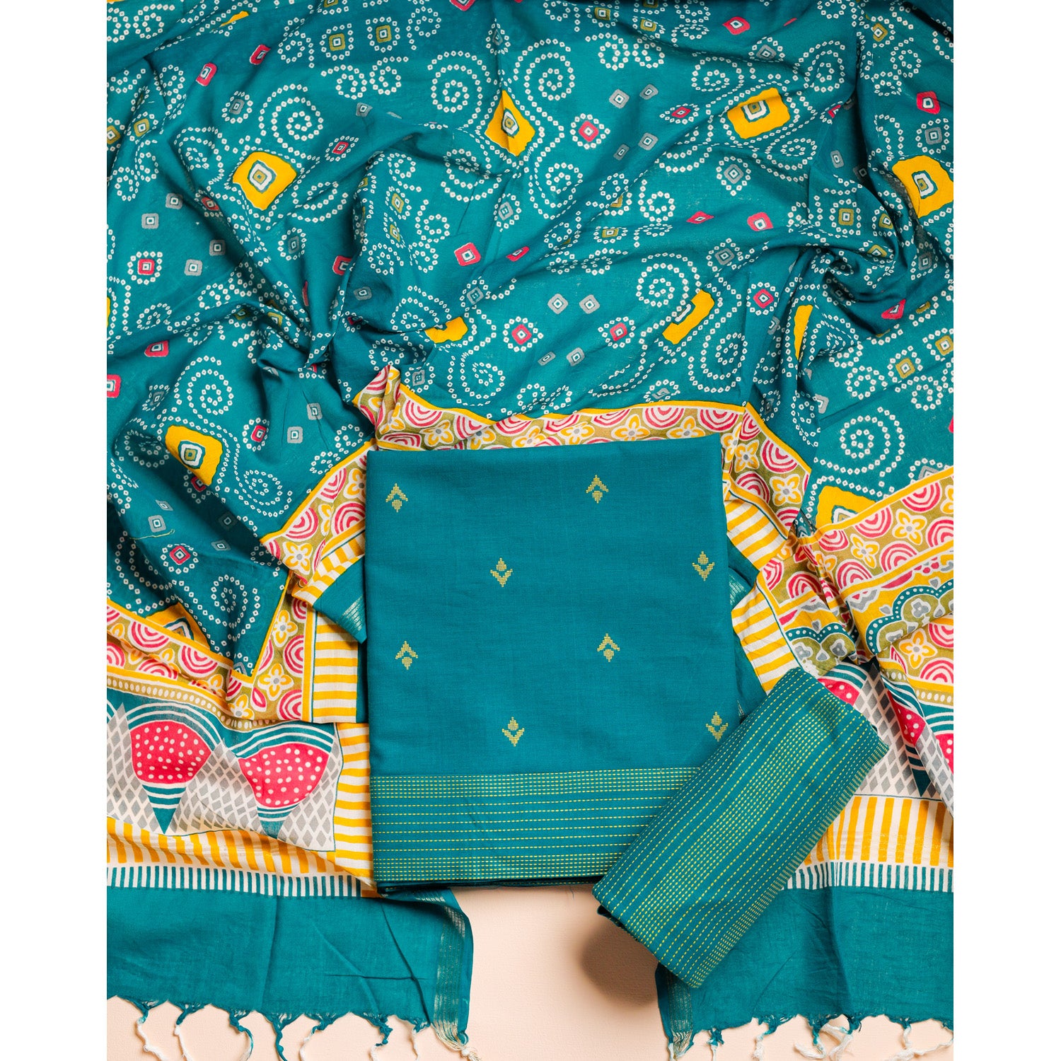 PURE COTTON HANDLOOM SUIT SET