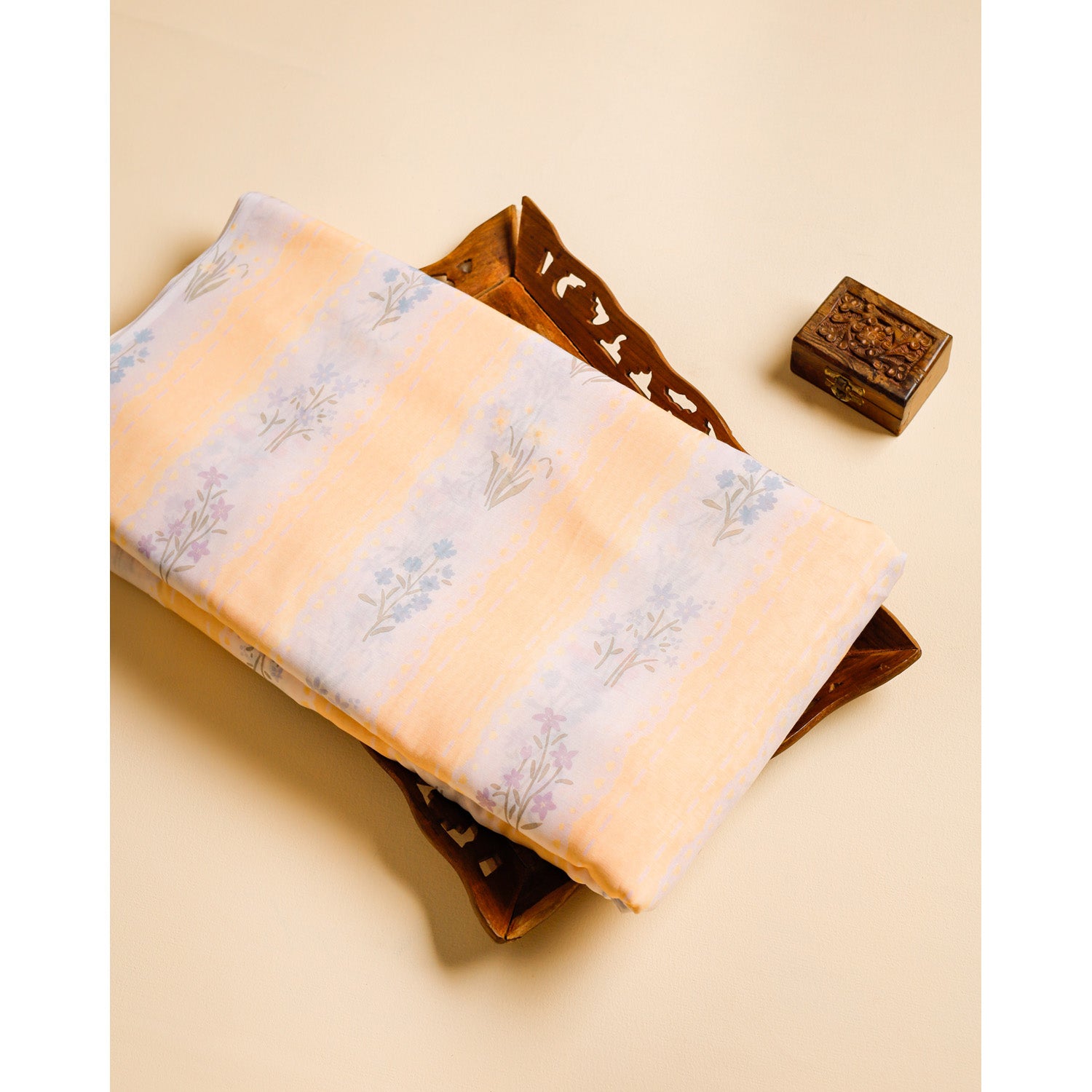 SEMI MUL CHANDERI PRINTED FABRIC