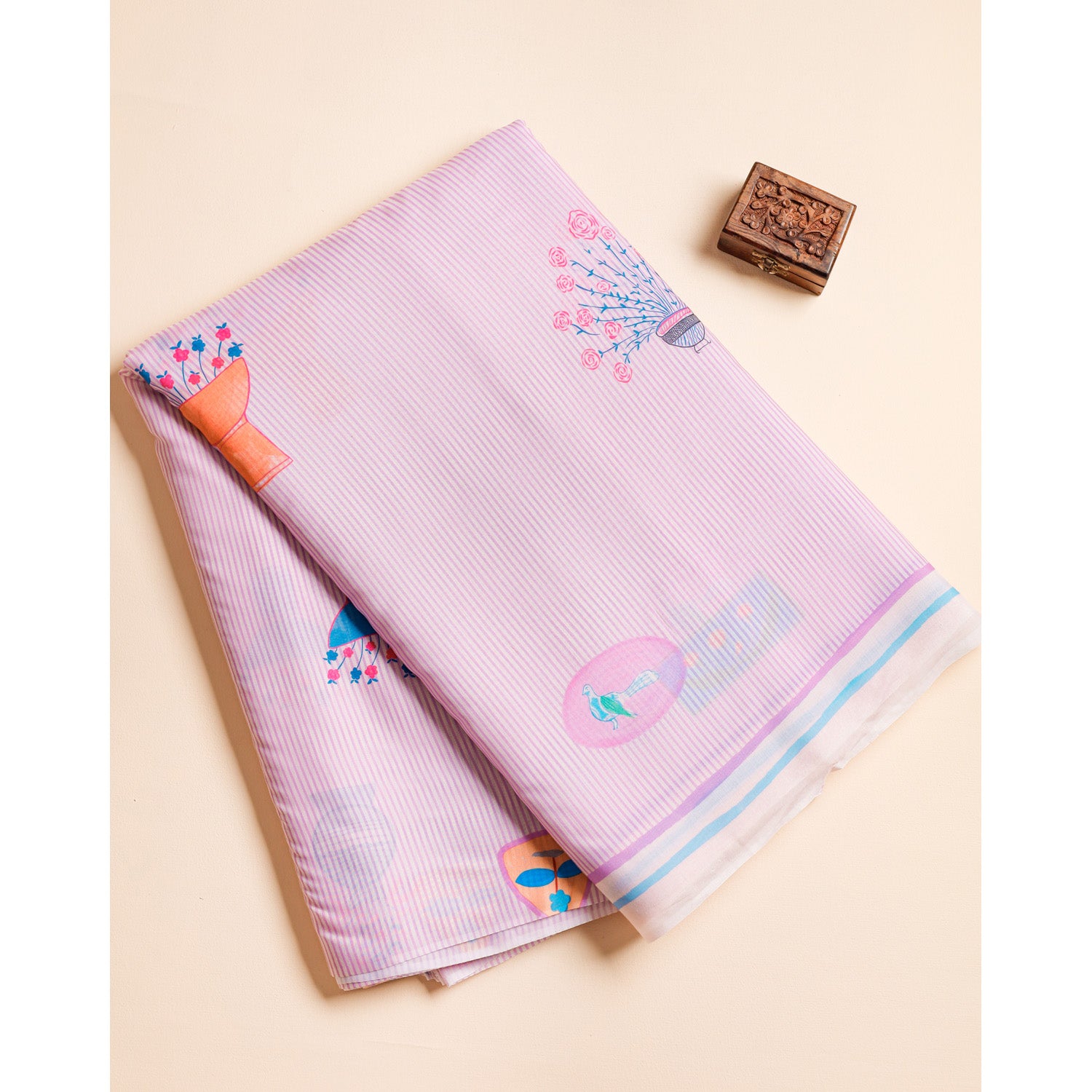 SEMI MUL CHANDERI PRINTED FABRIC