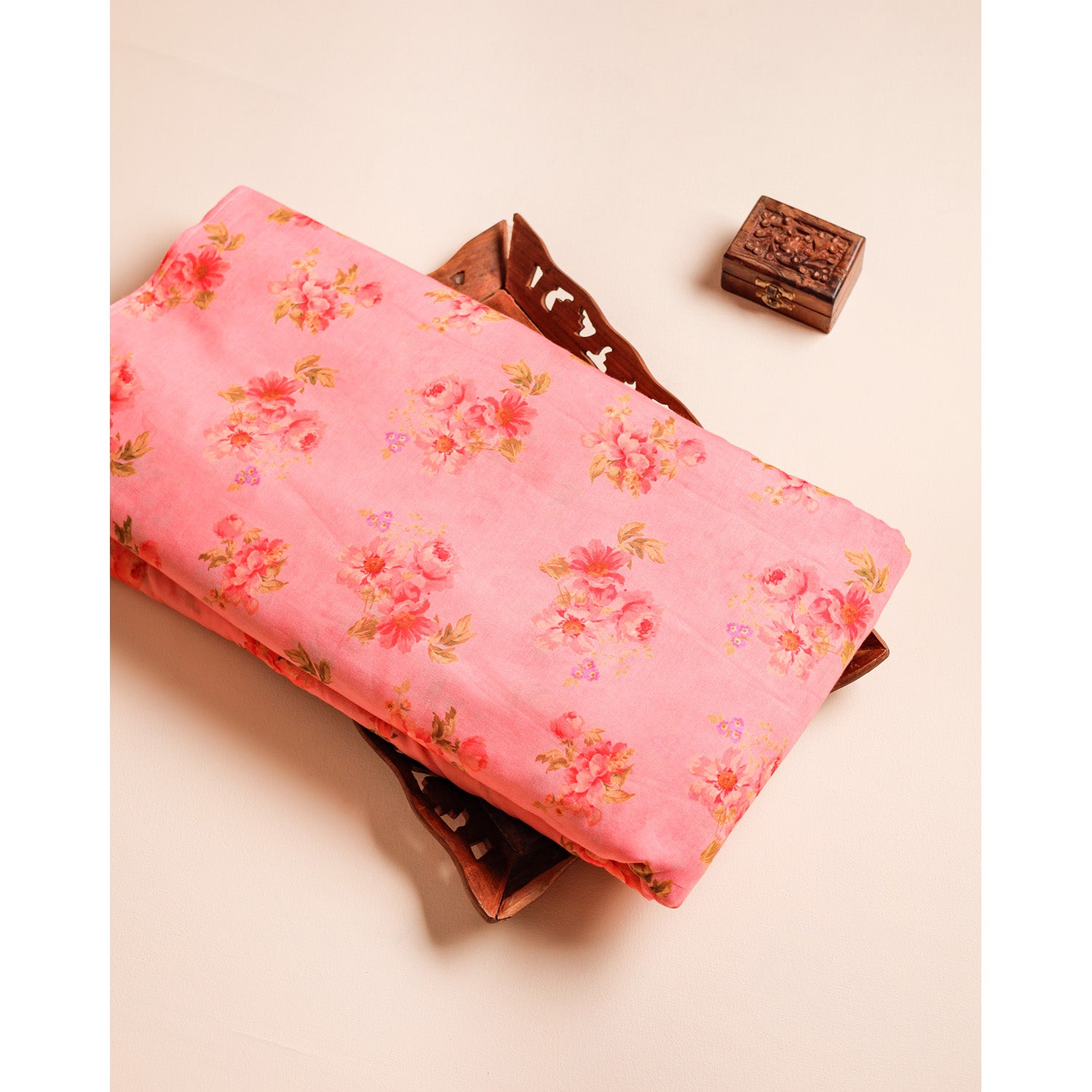 SEMI MUL CHANDERI PRINTED FABRIC