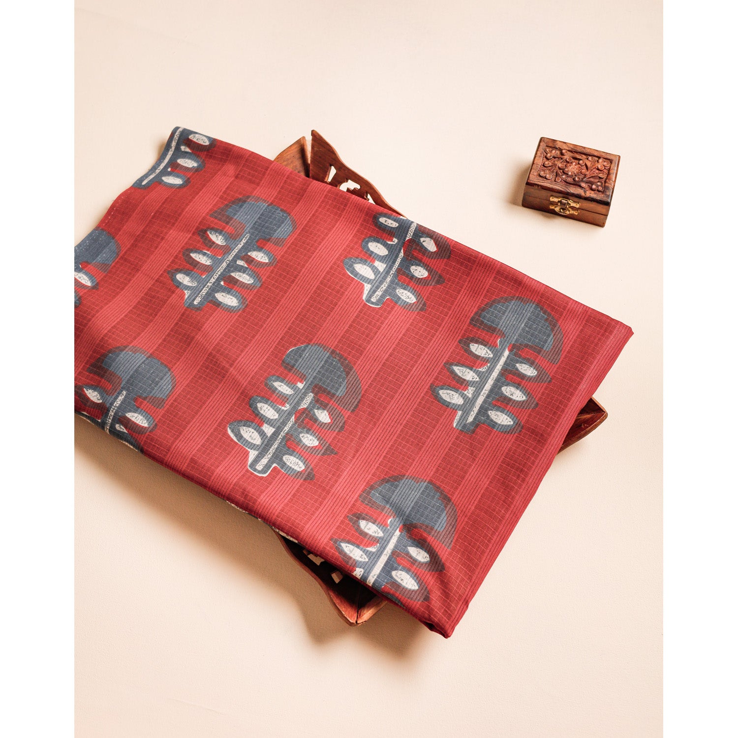 COTTON DOBBY PRINTED FABRIC