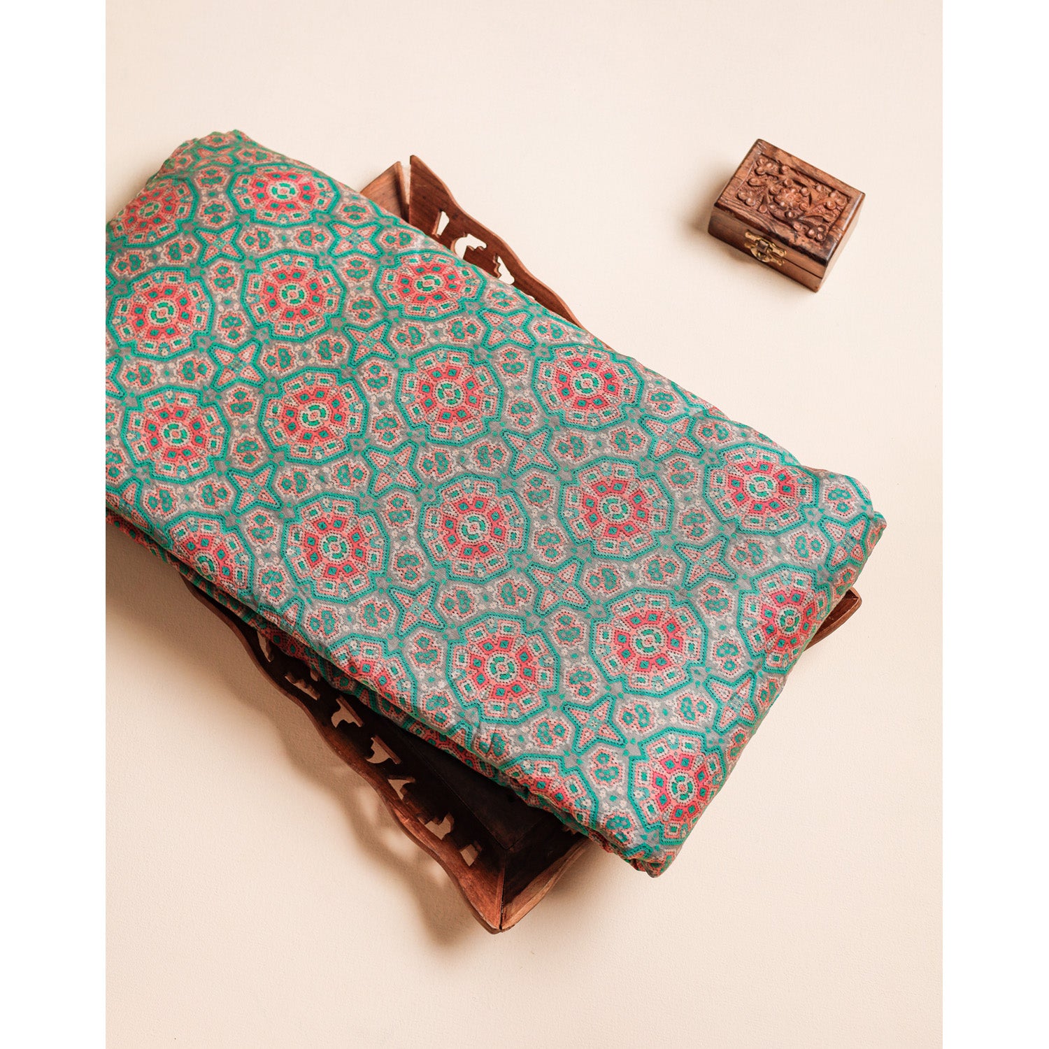 MOGRA CHANDERI PRINTED FABRIC