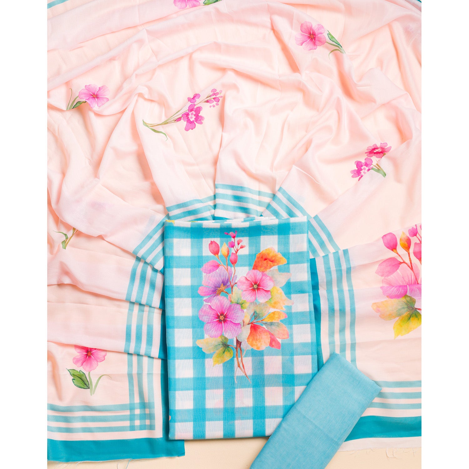 COTTON PRINTED SUIT SET