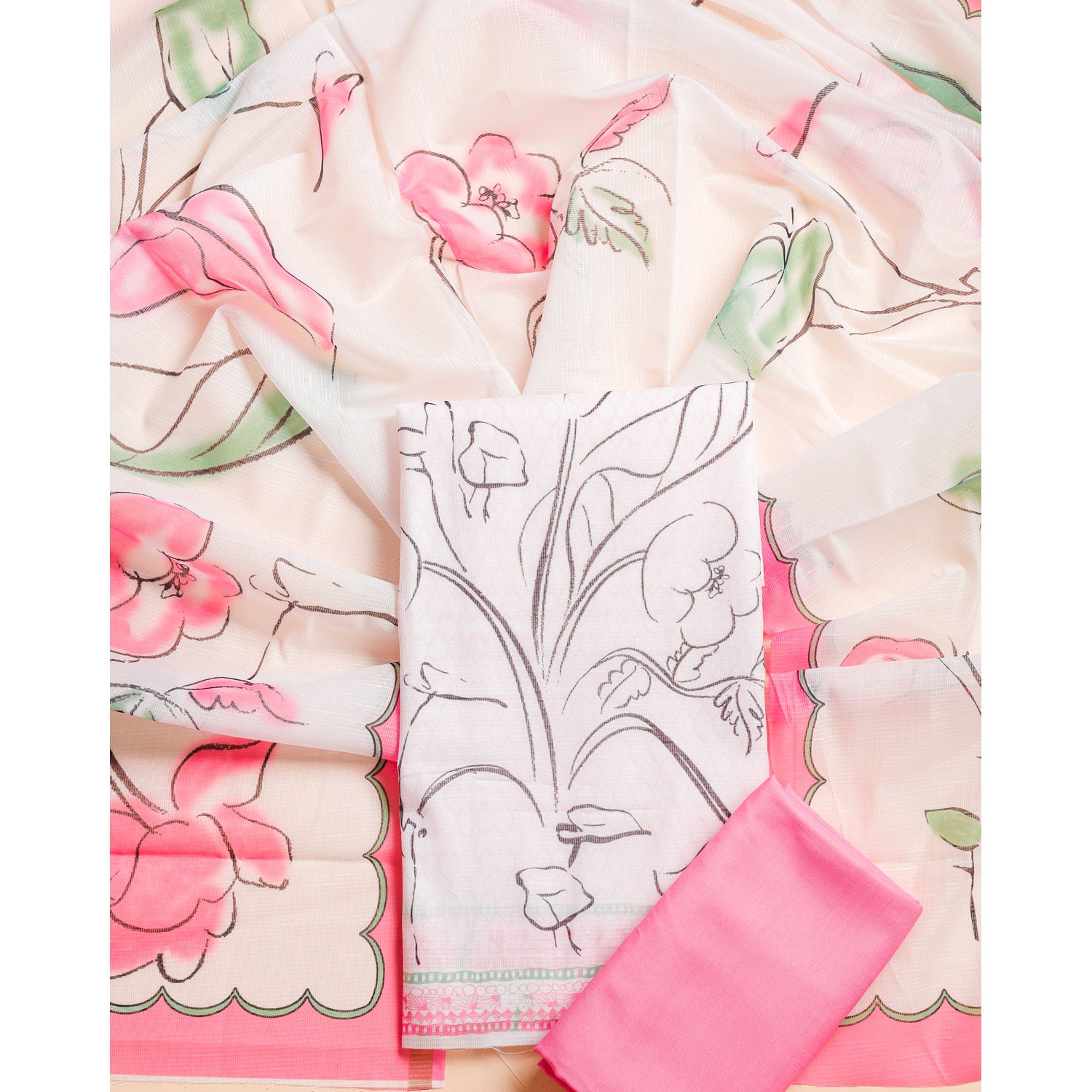 COTTON PRINTED SUIT SET