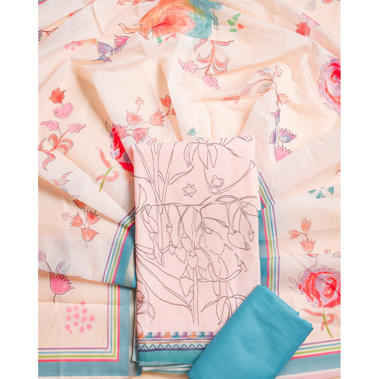 COTTON PRINTED SUIT SET