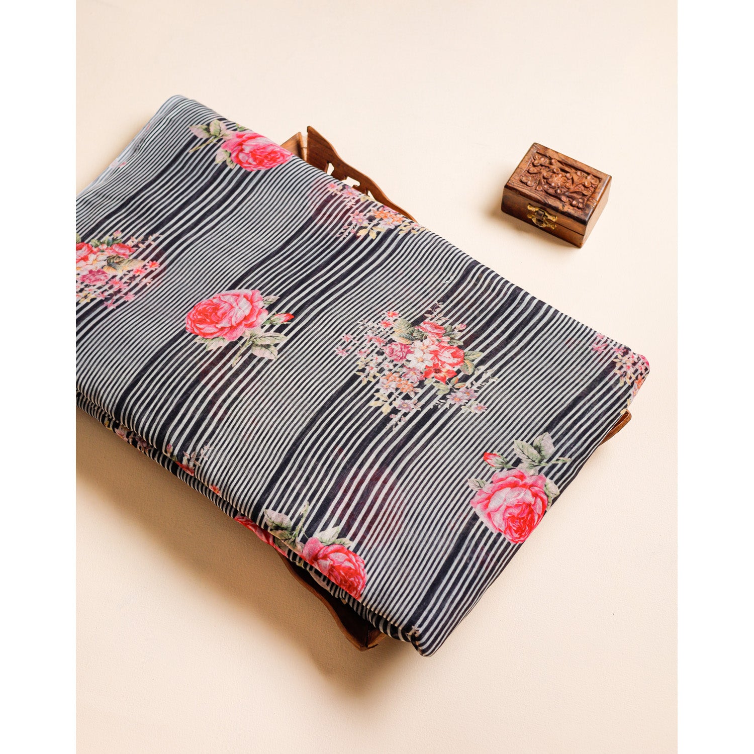 PURE MUL CHANDERI PRINTED FABRIC